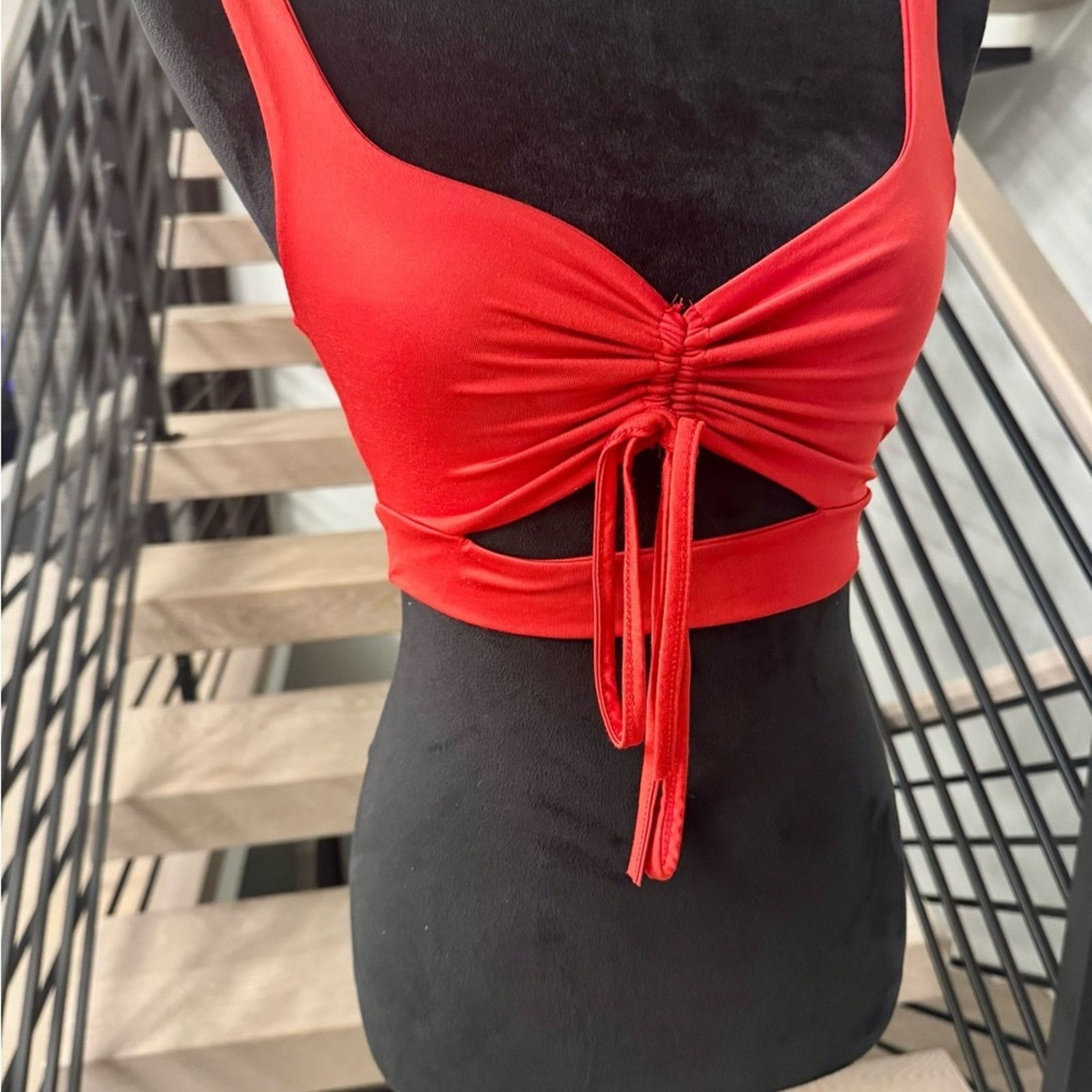Other New Red Ruched Crop Top size S Size S / US 4 / IT 40 - 3 Thumbnail