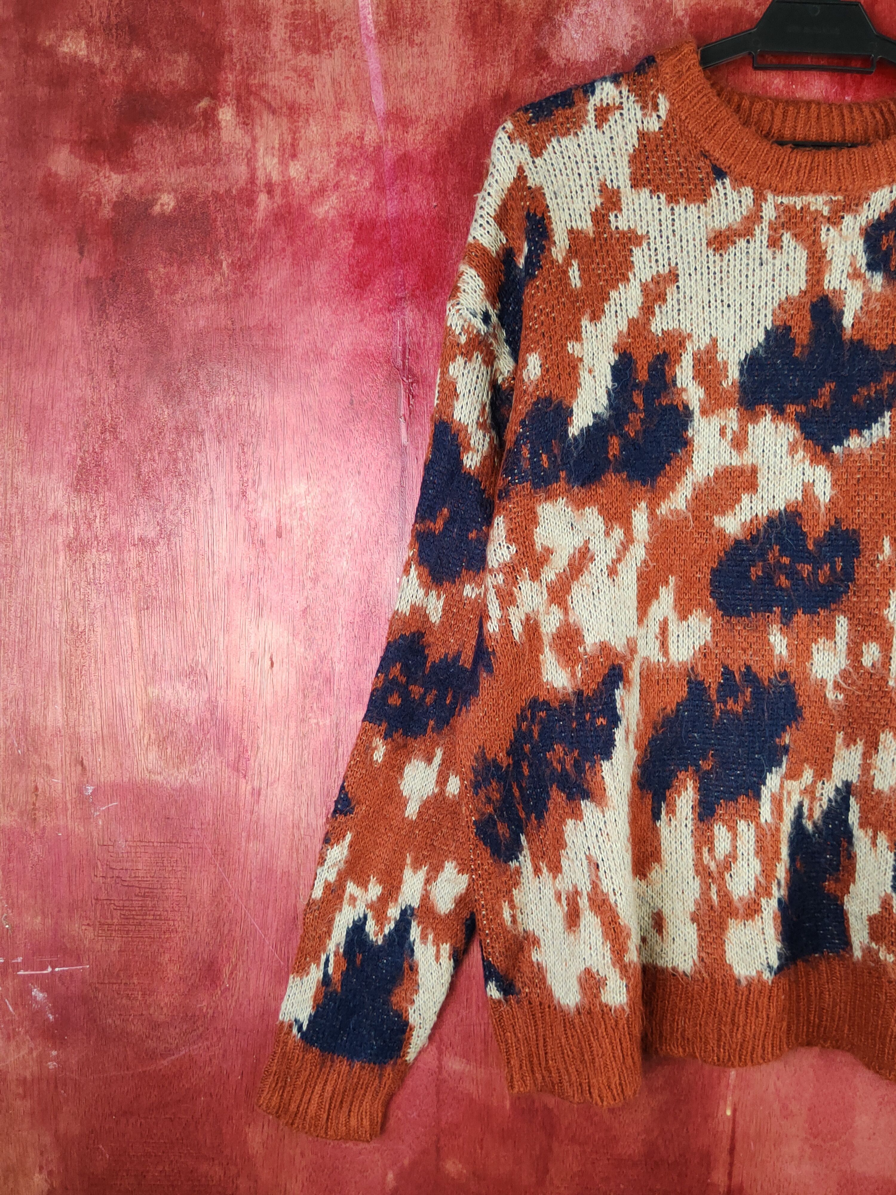 Japanese Brand GRL Dark Orange camo Knitwear Sweatshirts #S1687 Size L / US 10 / IT 46 - 3 Thumbnail