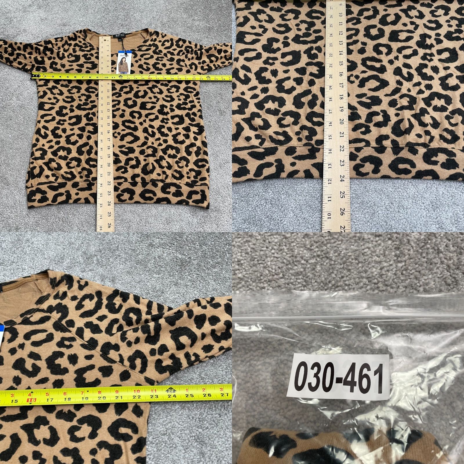 Buffalo David Bitton Buffalo Cheetah Brown Black Sweatshirt Womens L NWT Animal Print Pullover Size L / US 10 / IT 46 - 8 Thumbnail