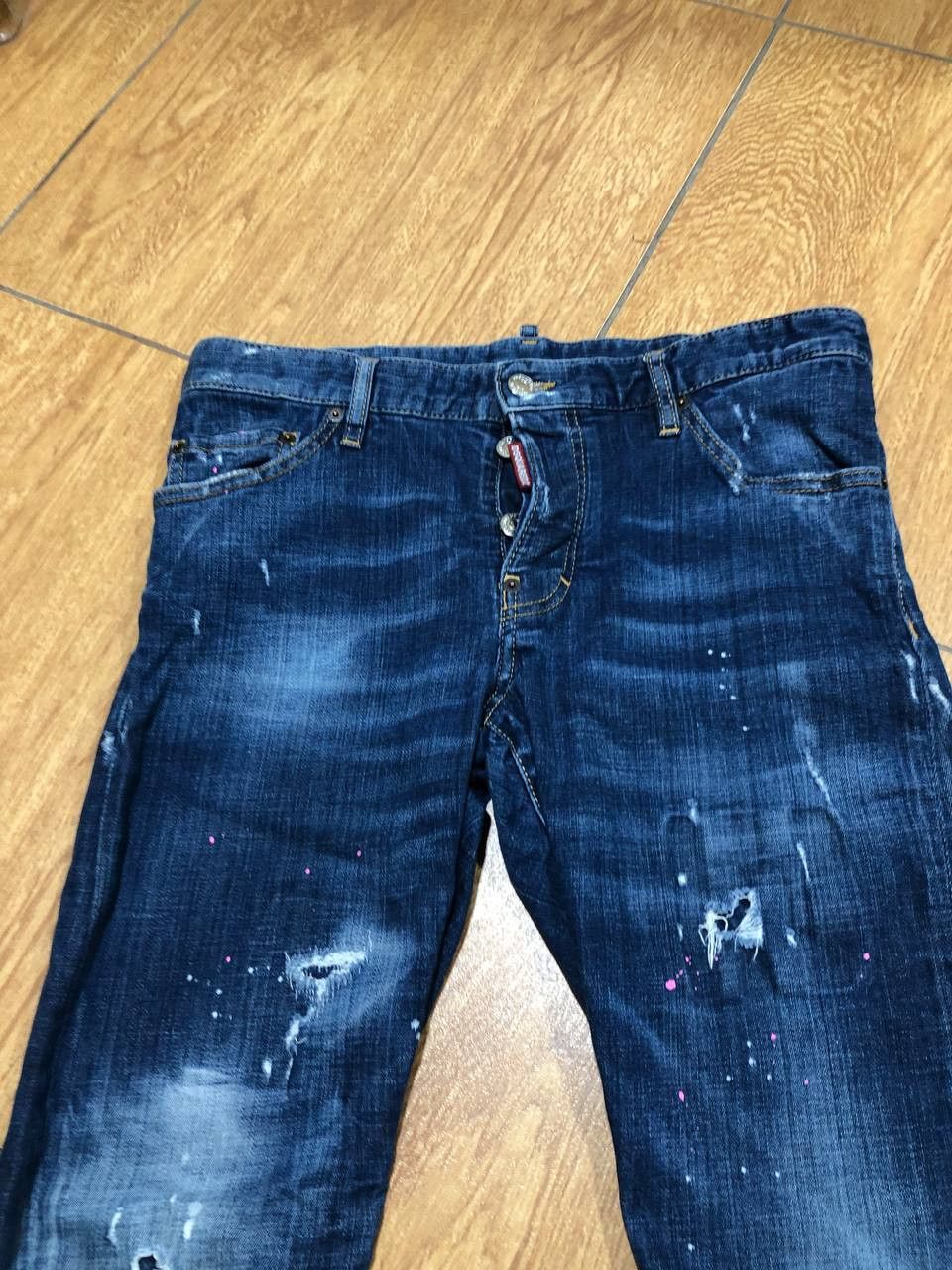 Dsquared2 DSQUARED2 Distressed Denim Jeans with Front Buttons Size US 32 / EU 48 - 16 Thumbnail