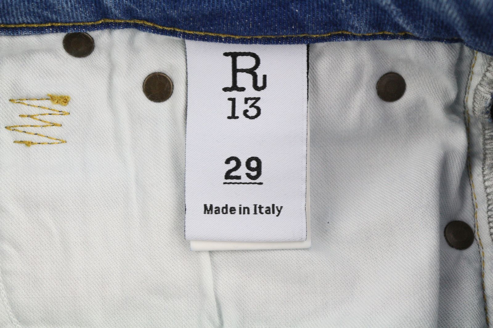 R13 KICK 29 Jasper Stretch Ankle Washed Faded Blue 85434 Size 29" - 9 Thumbnail