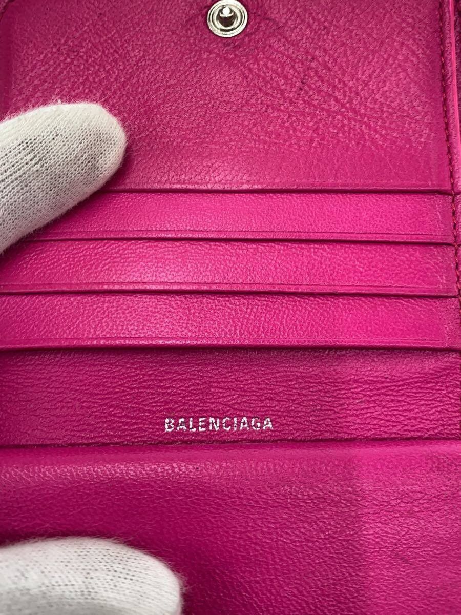 Balenciaga Balenciaga Leather Tri-Fold Wallet Pink Size ONE SIZE - 6 Thumbnail