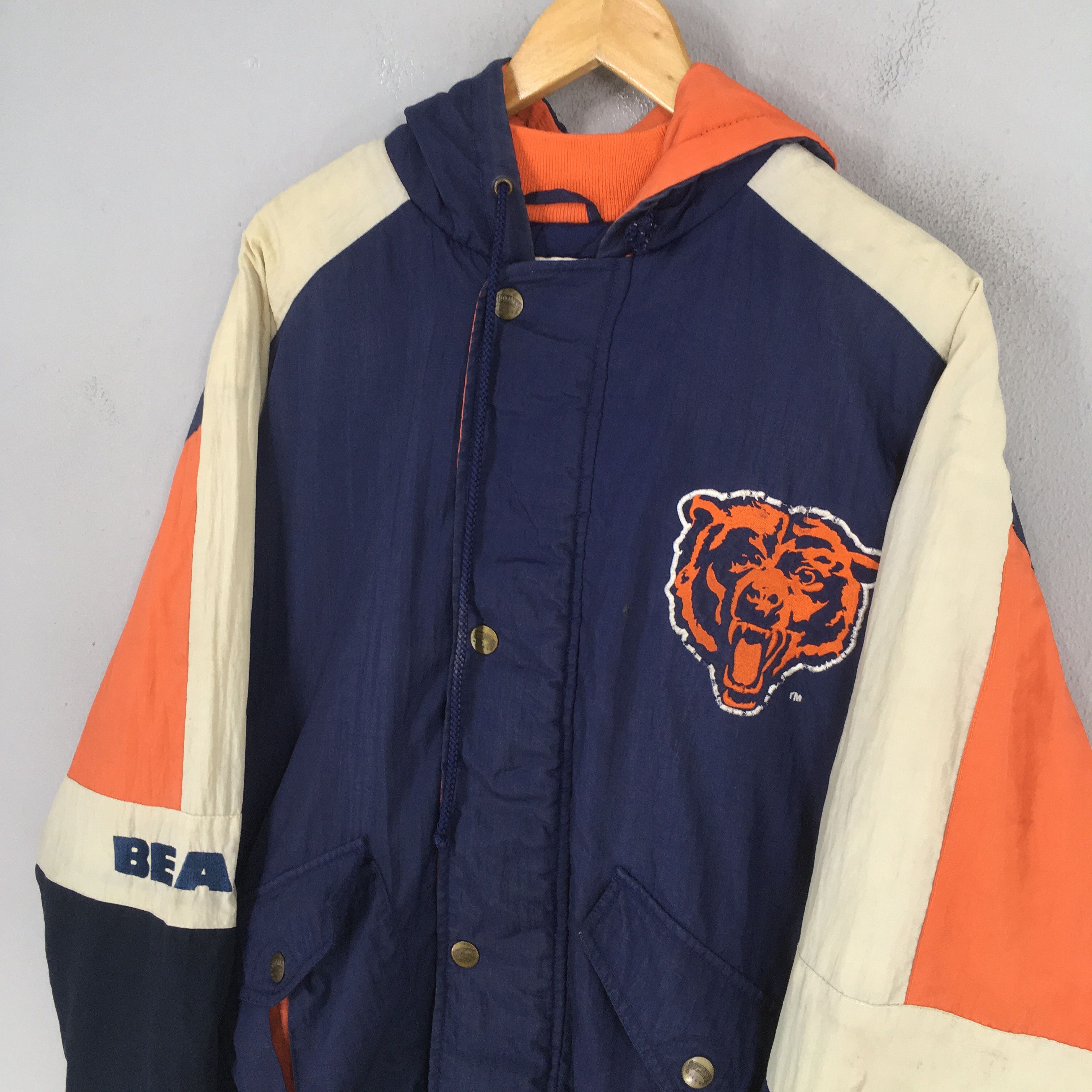 NFL Vintage 90s Chicago Bears NFL Bomber Jacket 2XL Size US XXL / EU 58 / 5 - 3 Thumbnail