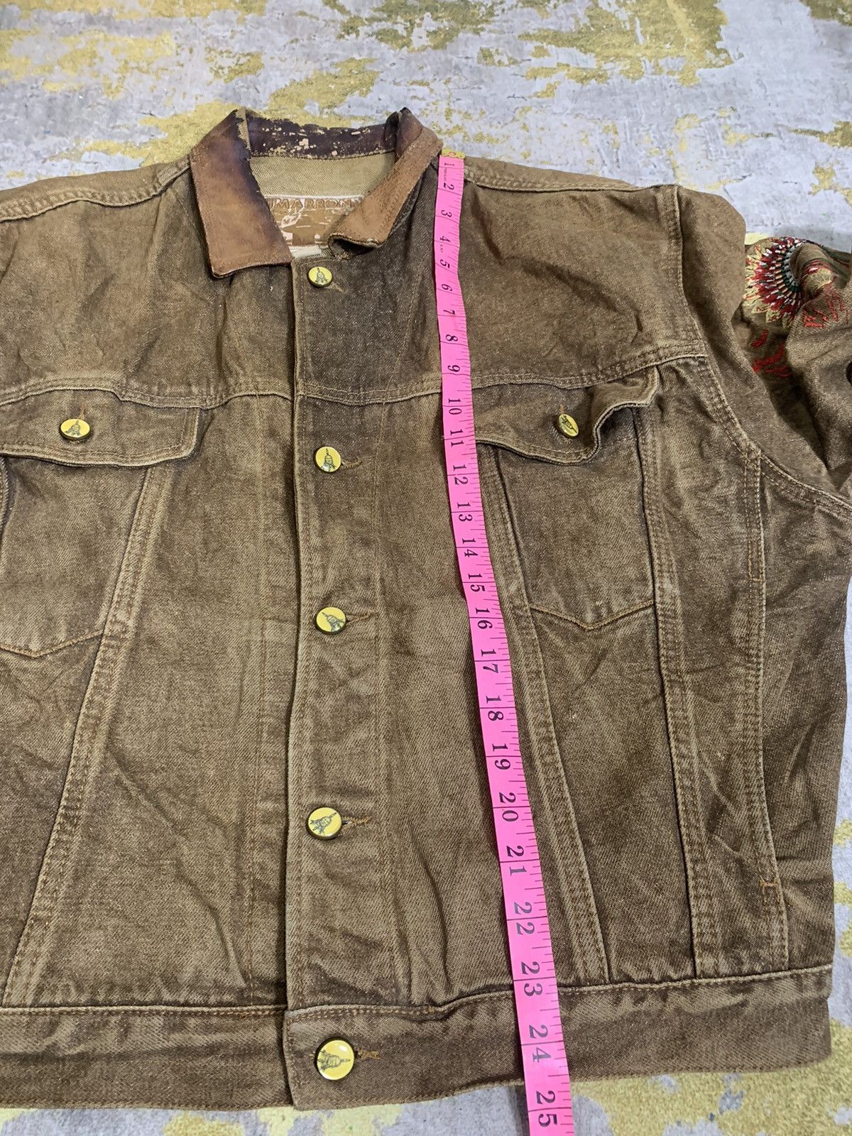Vintage Vintage 80’s Cimarron Apache Distressed Denim Jacket Size US L / EU 52-54 / 3 - 12 Thumbnail
