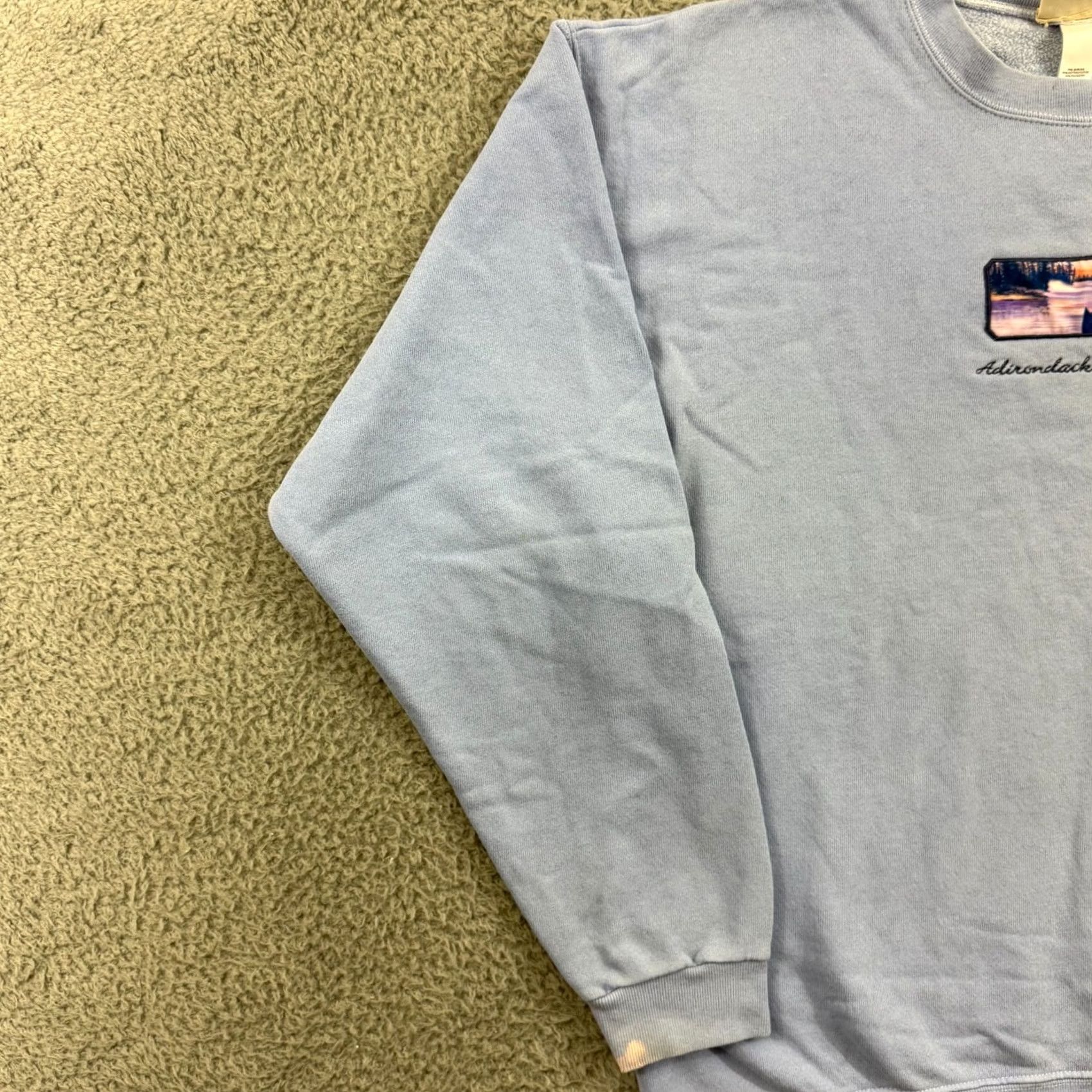 Vintage VINTAGE Adirondack Mountains Sweatshirt Adult XL Blue 90s Graphic Print Pullover Cotton Sweatshirt Mens Womens Size US XL / EU 56 / 4 - 4 Thumbnail
