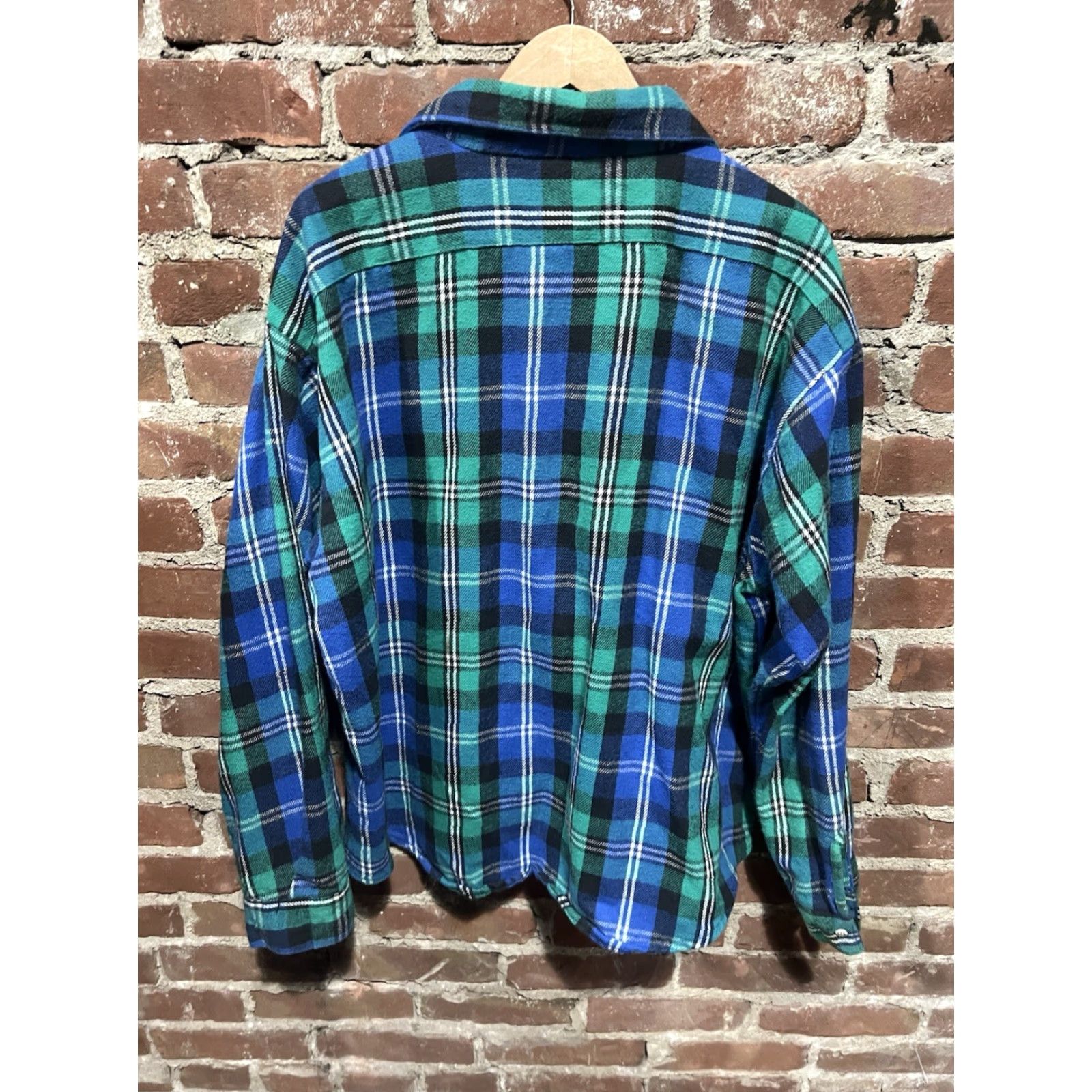 Vintage VINTAGE Outdoor Exchange Button-Up Shirt Mens XL Green Flannel Cotton Plaid Long Sleeve Casual Size US XL / EU 56 / 4 - 3 Thumbnail