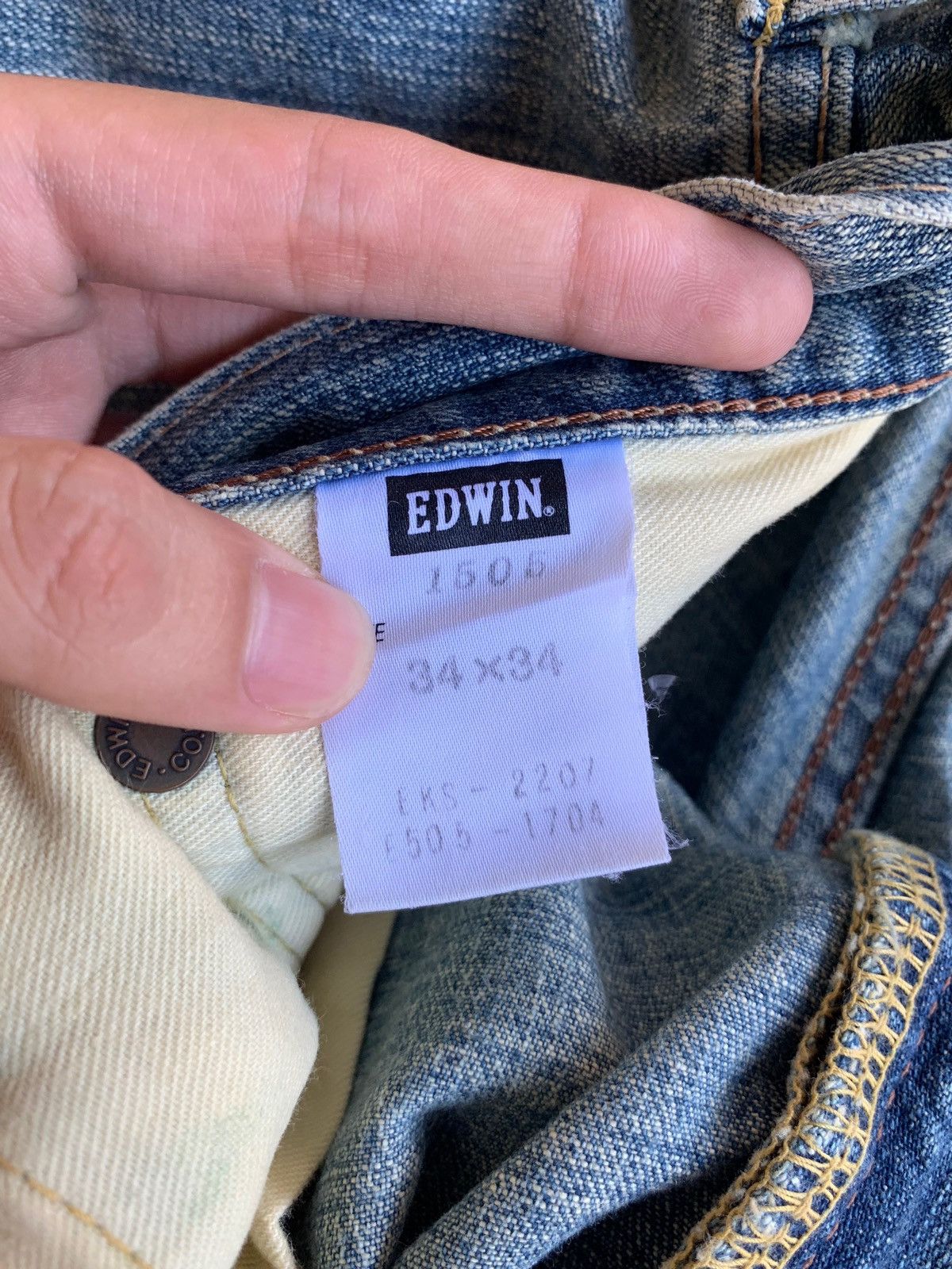Other EDWIN 505Z SELVEDGE BAGGY FADED&RUSTY DENIM Size US 34 / EU 50 - 19 Thumbnail