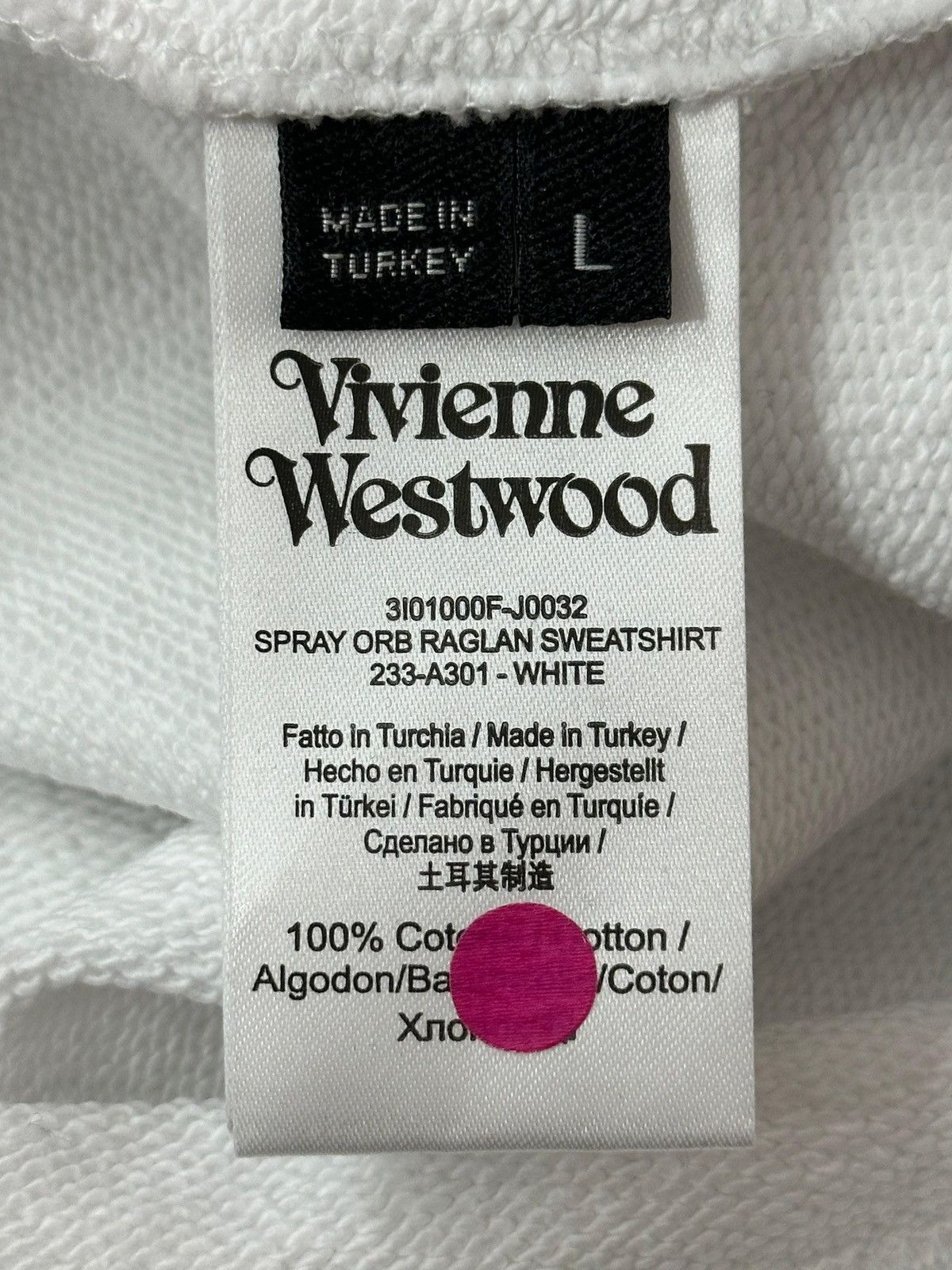 Vivienne Westwood Vivienne Westwood Sweatshirt White Spray Orb Logo L Size US L / EU 52-54 / 3 - 6 Thumbnail