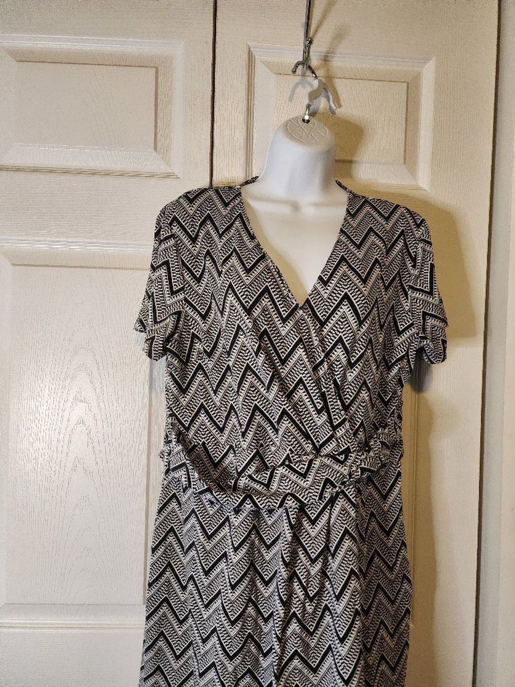 Talbots Women's Talbots Dress XL Black & White Size XL / US 12-14 / IT 48-50 - 2 Thumbnail