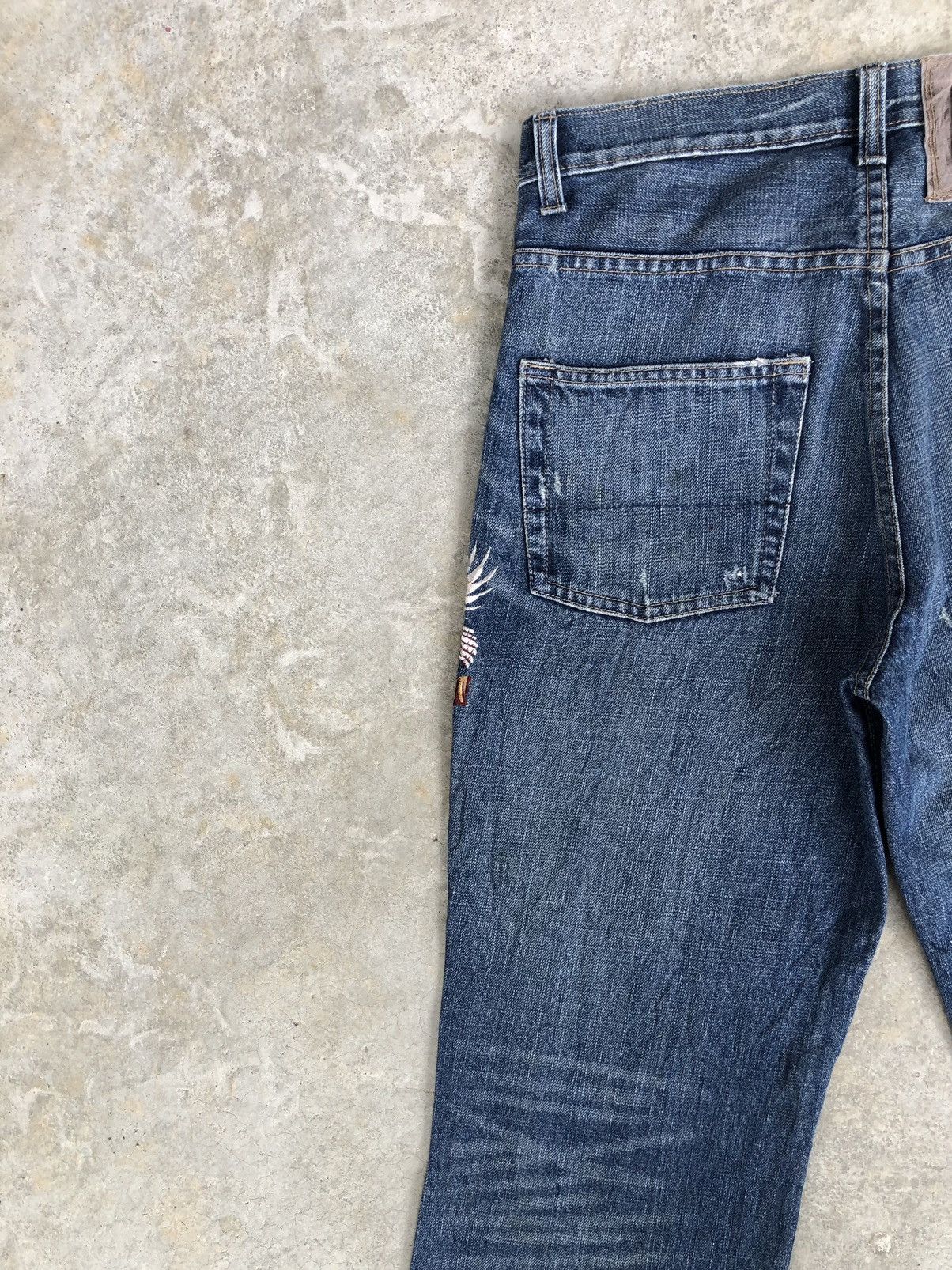 Japanese Brand Japanese Quadro Embroidered Jeans Mini Flare Distressed Size US 32 / EU 48 - 9 Thumbnail