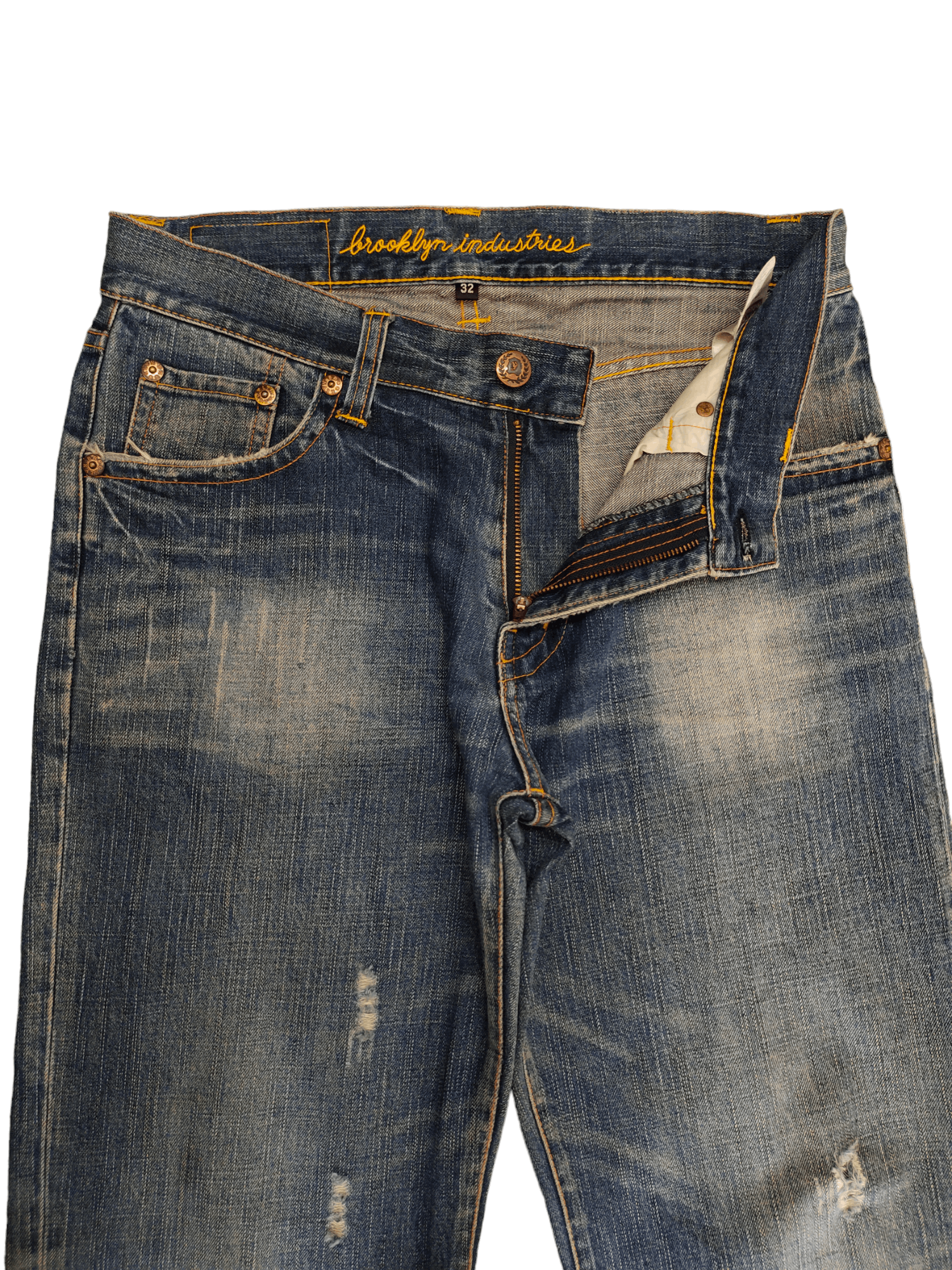 Comme des Garcons × Undercover Loose Jean Brooklyn Industries Distress Faded Denim Wide Leg Size US 32 / EU 48 - 10 Thumbnail