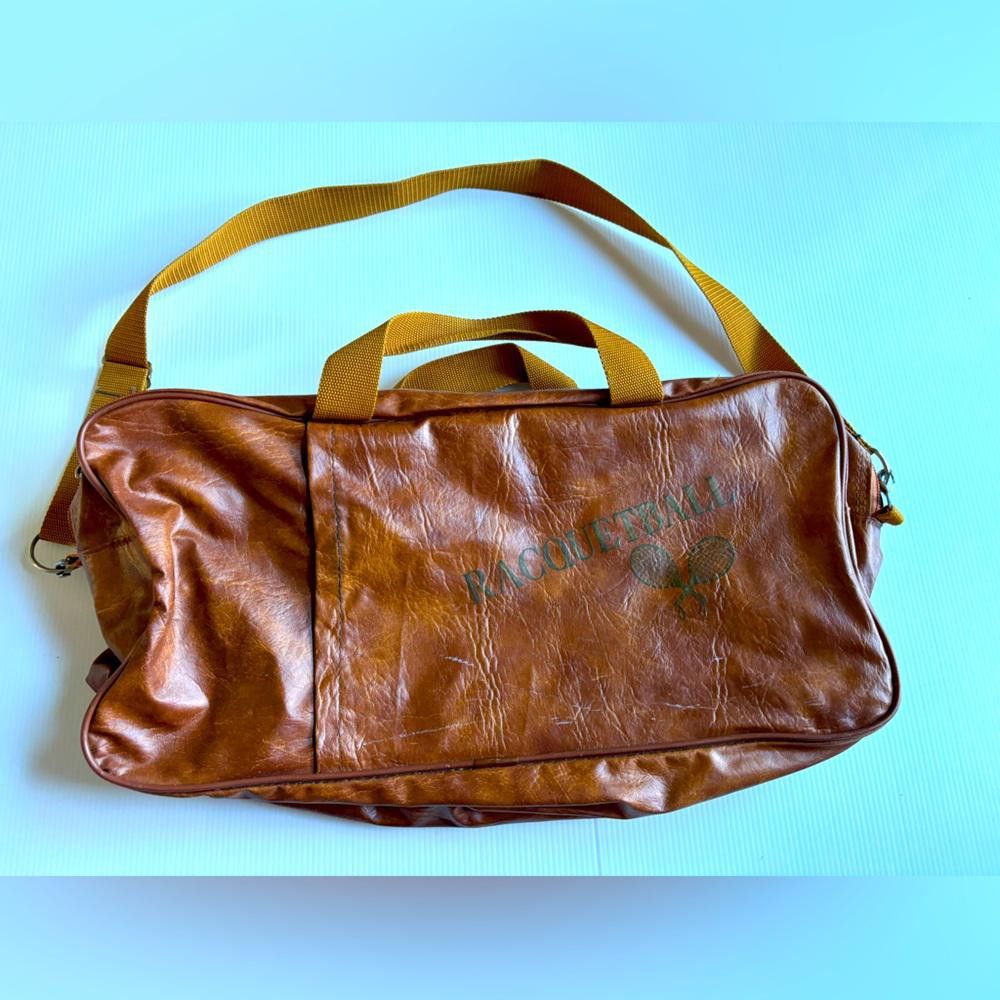 Designer Vintage Racquetball Leather Bag Size ONE SIZE - 1 Thumbnail