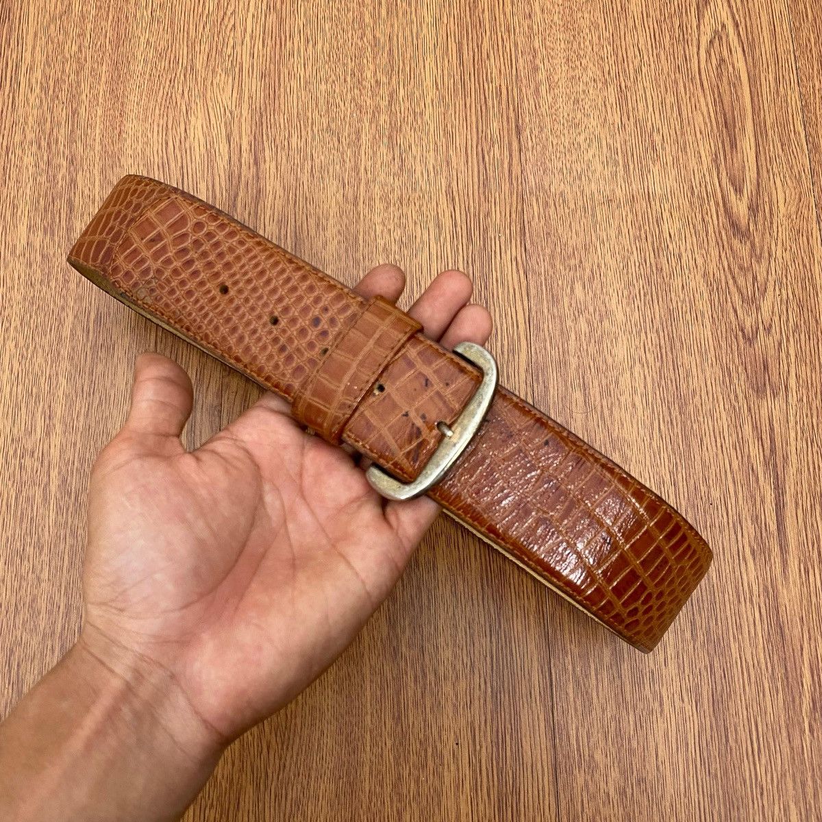 If Six Was Nine × Japanese Brand × Le Grande Bleu (L.G.B.) Brown belt croco pattern Size ONE SIZE - 3 Thumbnail