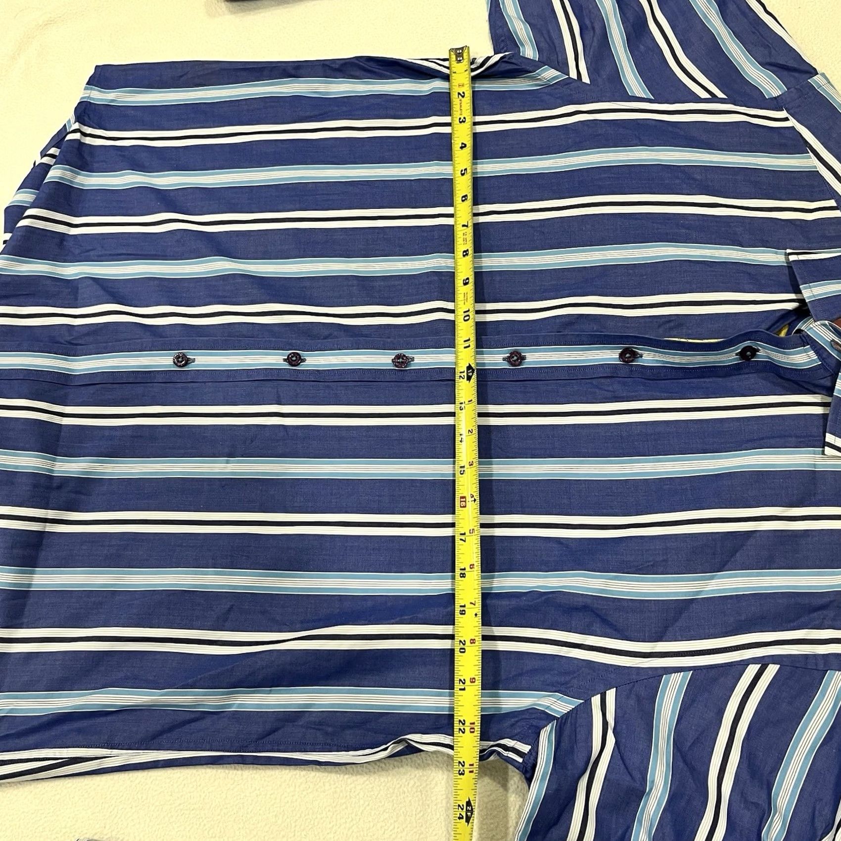 Robert Graham Robert Graham Shirt Large Blue Striped Classic Fit Button-Up Long Sleeve Mens L Size US L / EU 52-54 / 3 - 6 Thumbnail