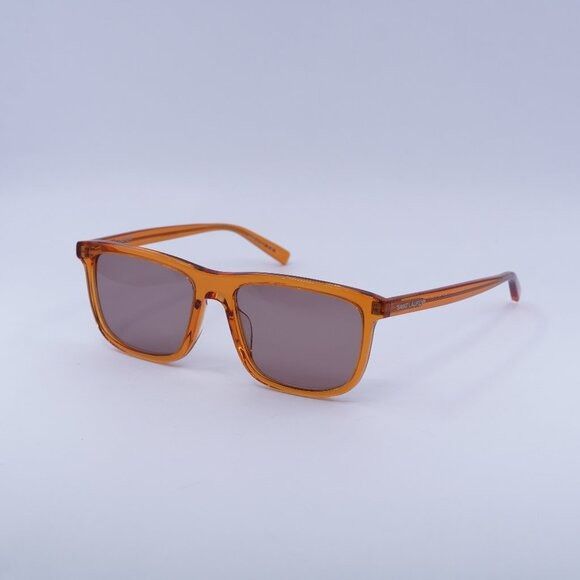 Saint Laurent Paris Saint Laurent SL501 005 Sunglasses Transparent Orange Square Size ONE SIZE - 1 Thumbnail