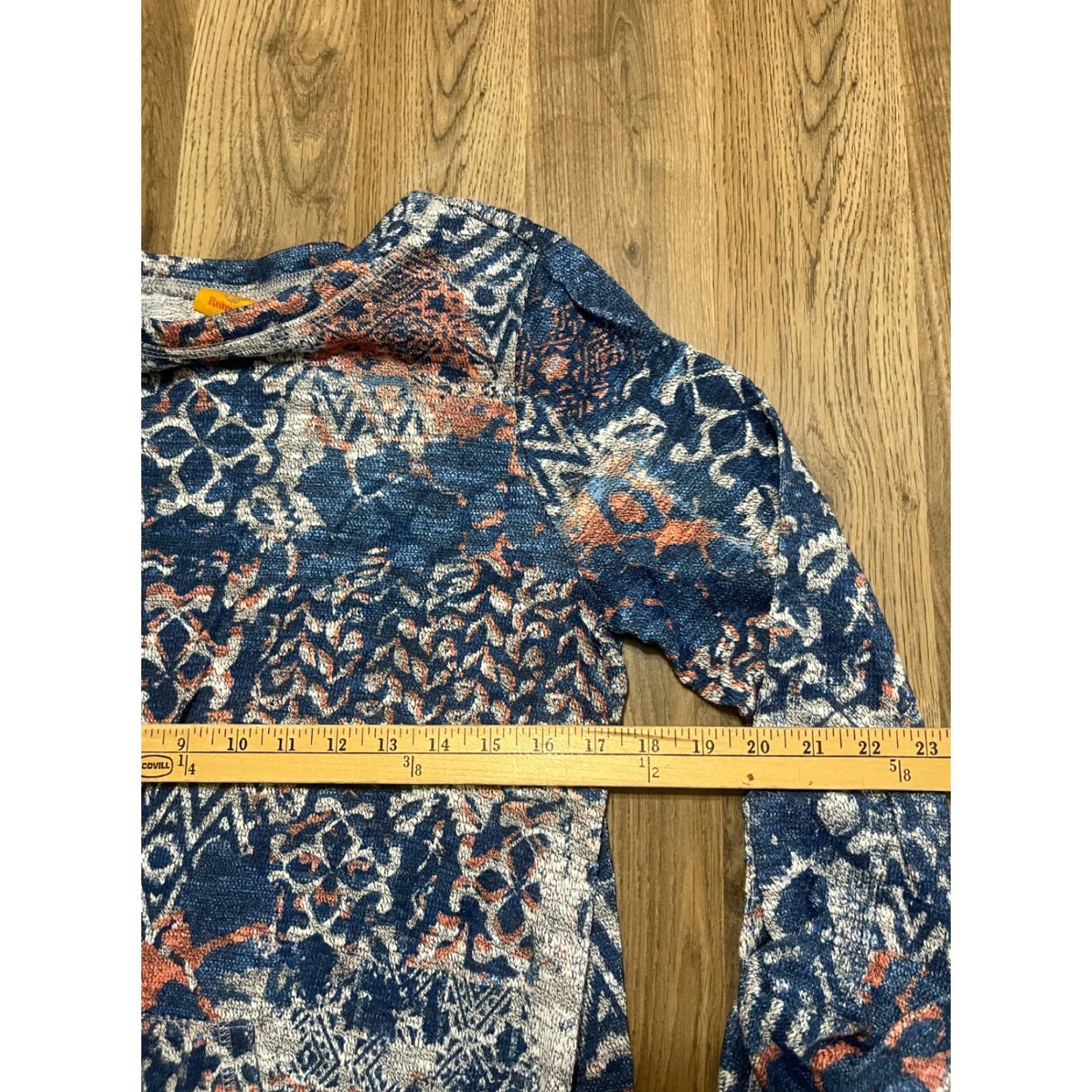Vintage Ruby Rd. Shirt Women Size S Long Sleeve Orange White Blue Solid Casual Modern Lightweight Size S / US 4 / IT 40 - 6 Thumbnail