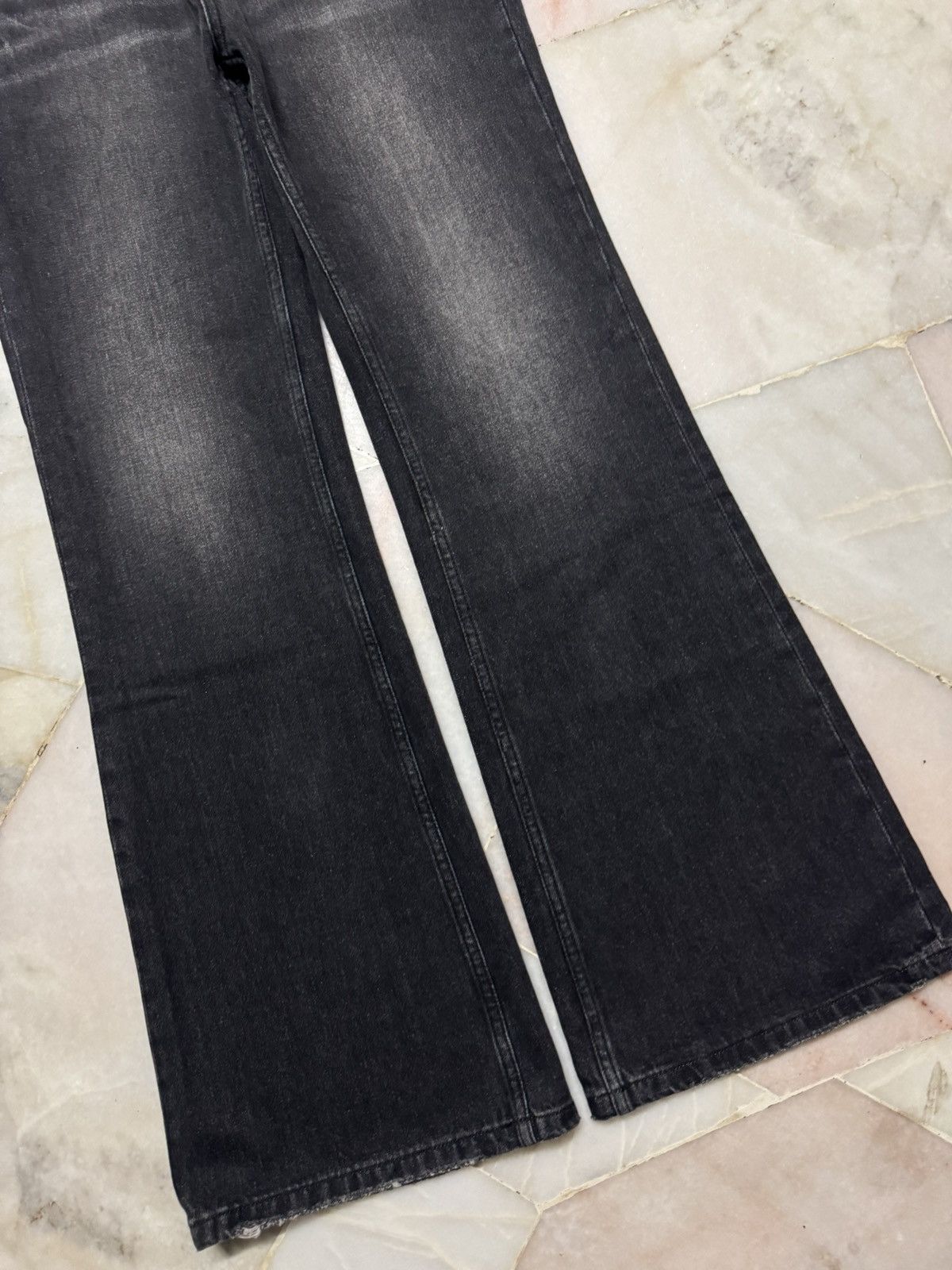 Beauty Beast 💥MEGA FLARED SICK💥CRINS RUSTY MUDWASH BAGGY BOOTCUT JEANS Size US 33 - 7 Thumbnail