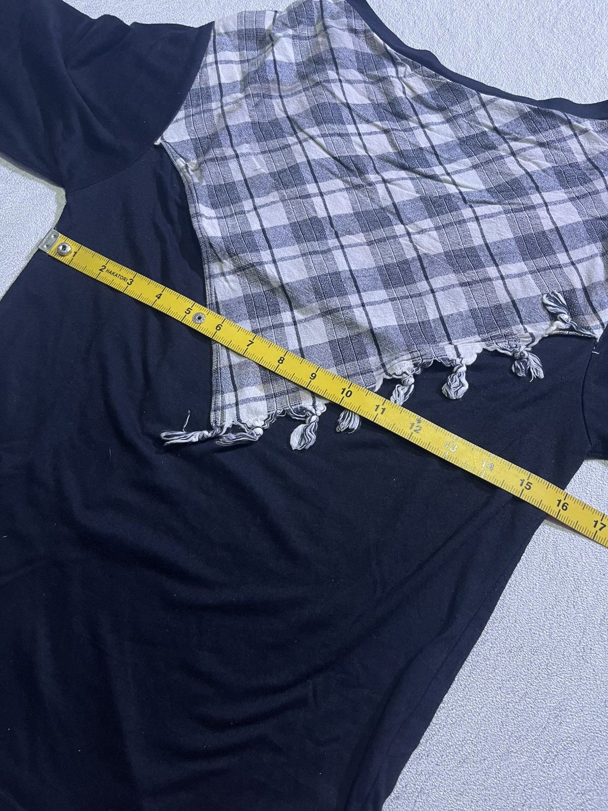 If Six Was Nine Y2K SCISSORS print long sleeve t-shirt with layered neckline Size US M / EU 48-50 / 2 - 8 Thumbnail