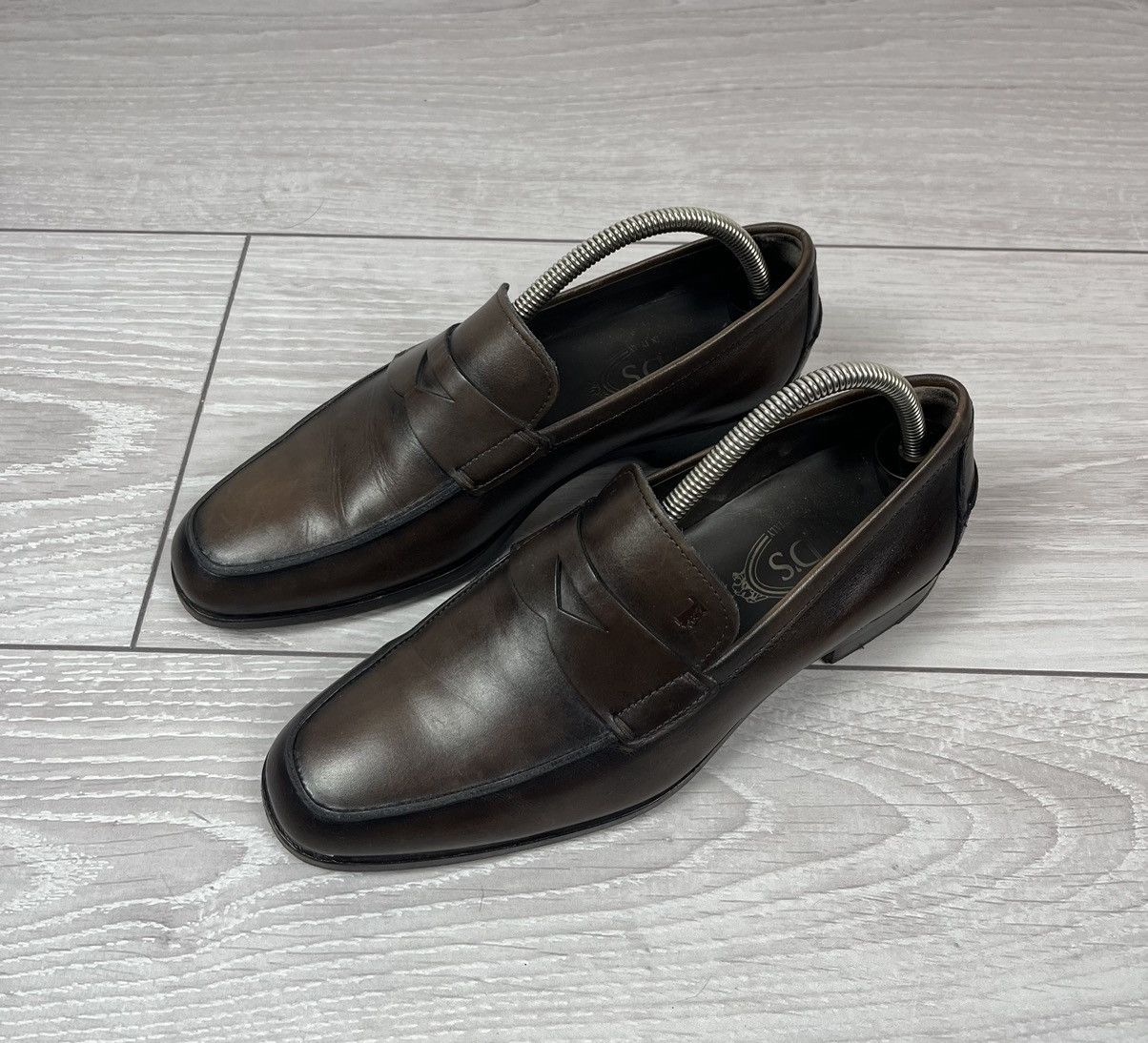 Tod's Tod’s Italy Brown Leather Penny Loafers Shoes Size US 8 / EU 41 - 4 Thumbnail