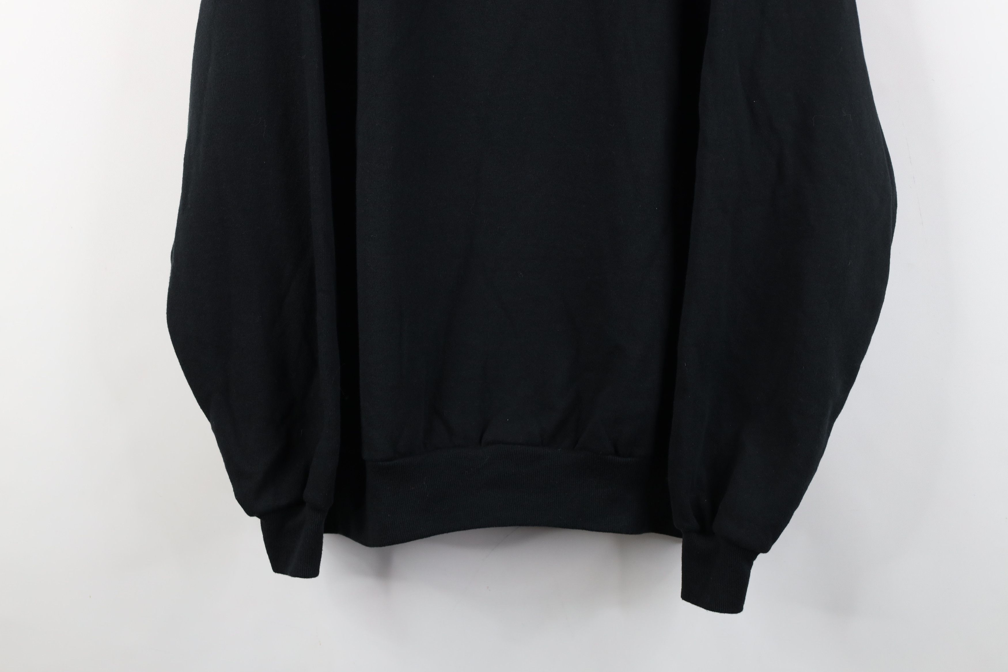 Vintage Vintage 90s Streetwear Blank Crewneck Sweatshirt Black USA Size US XL / EU 56 / 4 - 3 Thumbnail