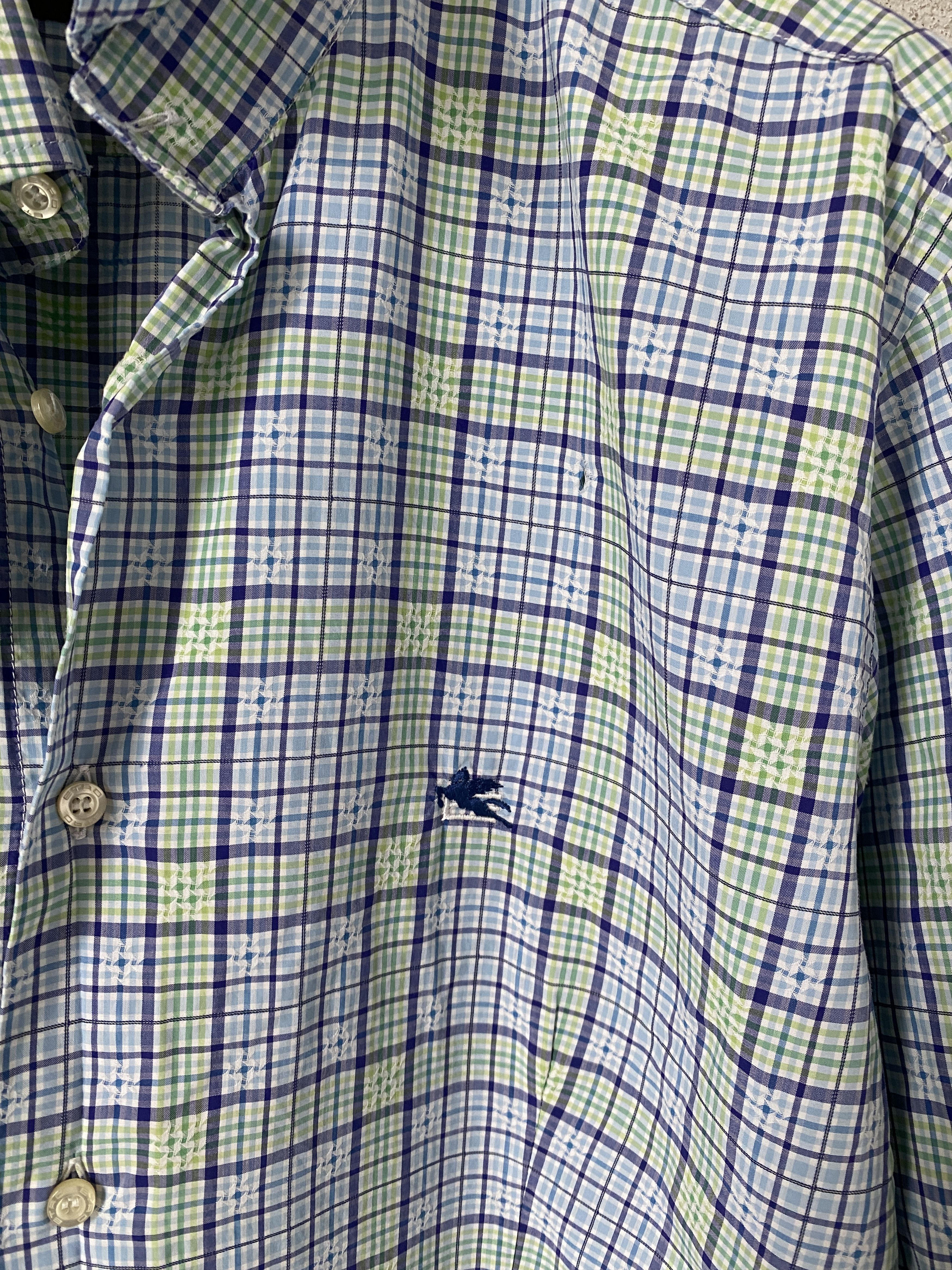 Etro Etro blue green checkered shirt button ups casual Size US M / EU 48-50 / 2 - 2 Thumbnail