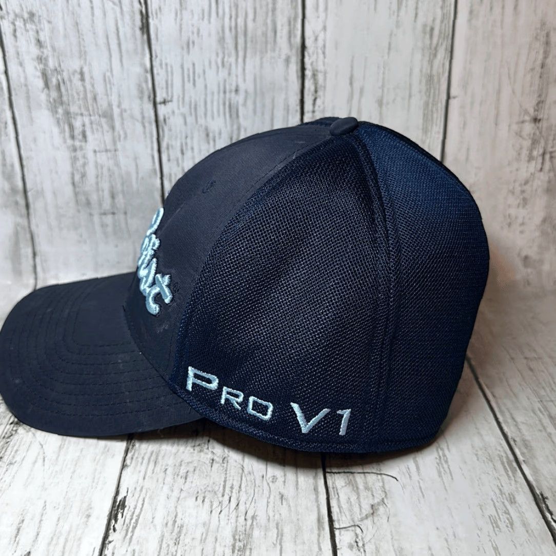 Titleist Titleist Golf Hat - Blue Embroidered - Tour Performance - Pro V1 - Fitted - One Size - Gray Multicolor - Snapback - Unisex Adults Size ONE SIZE - 2 Thumbnail