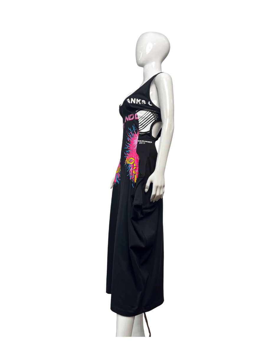 Stella McCartney Stella McCartney Graphic Print Open-Back Dress Size XS / US 0-2 / IT 36-38 - 4 Thumbnail