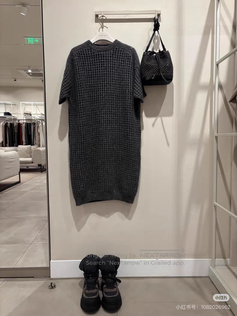 Brunello Cucinelli Brunello Cucinelli Sequined openwork cashmere dress Size XL / US 12-14 / IT 48-50 - 5 Thumbnail
