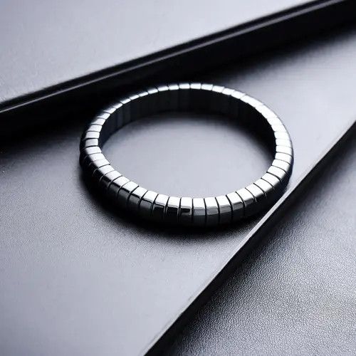 Jewelry Black Modern Stretch Magnetic Bracelet, Sleek Design Size ONE SIZE - 2 Thumbnail
