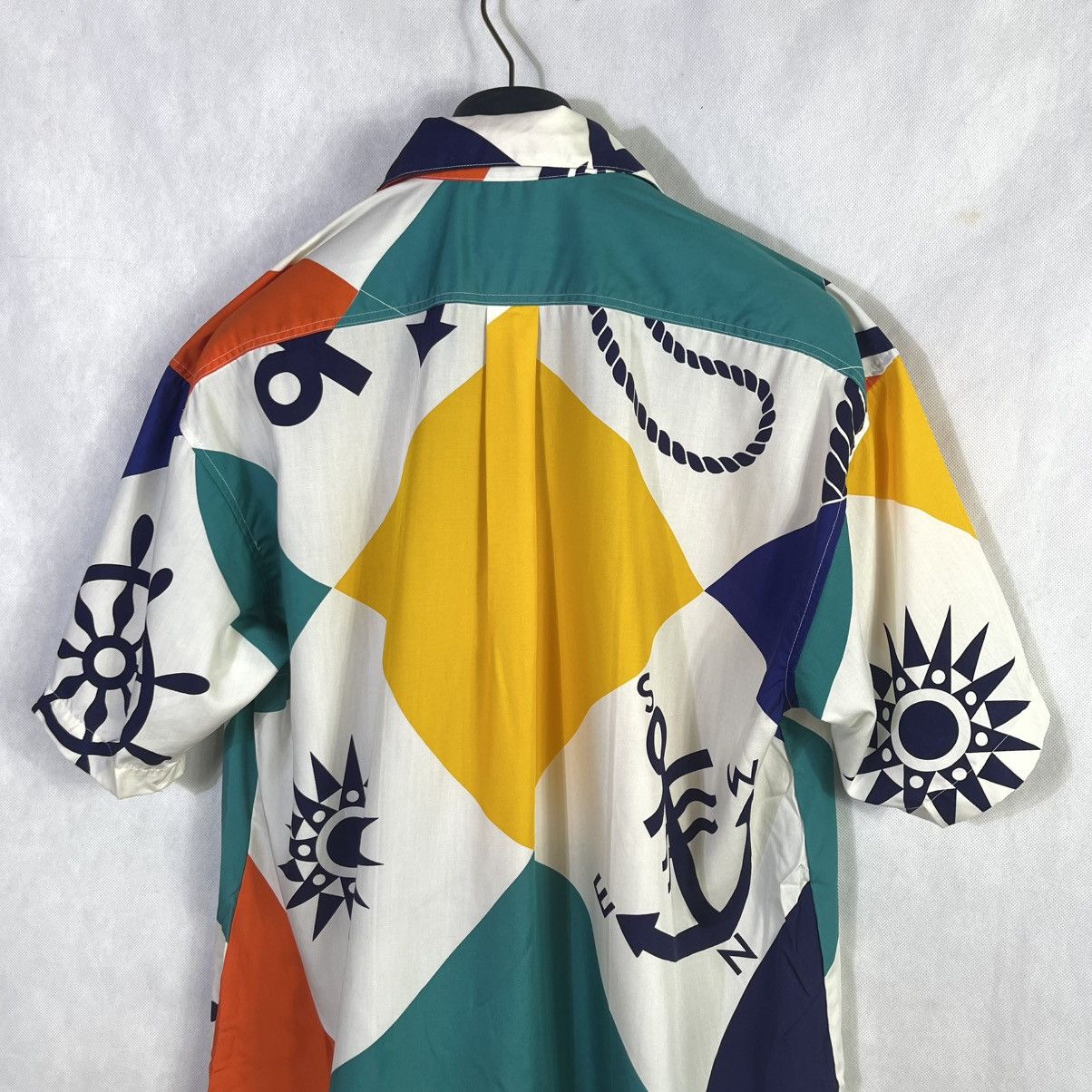 Vintage Rare! Vintage Modigliani Italy Nautical Sailing Rayon Shirt Size US M / EU 48-50 / 2 - 6 Thumbnail