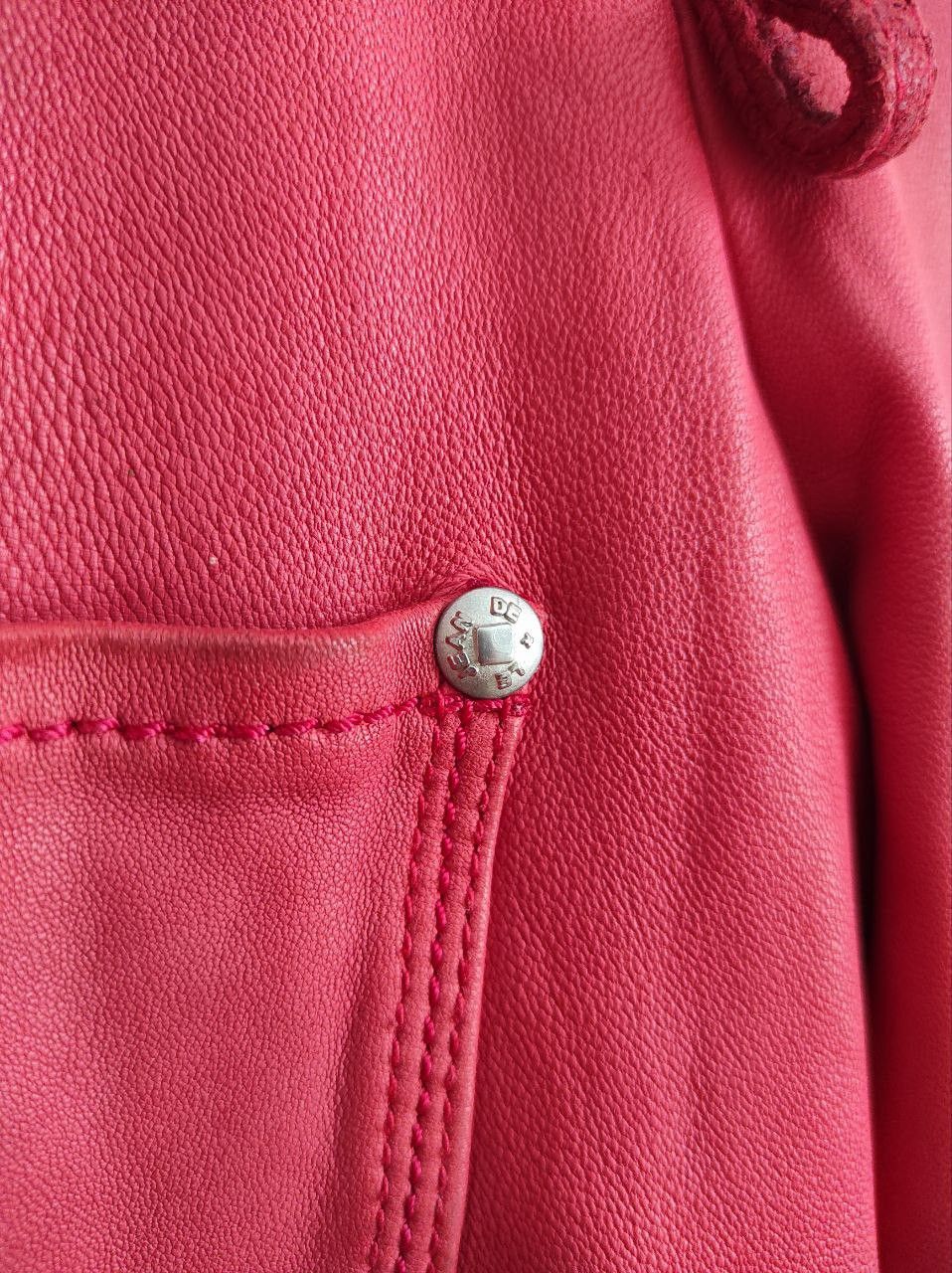 Marithe + Francois Girbaud Marithe Francois Girbaud Leather Red Bomber Jacket Size M-L Size L / US 10 / IT 46 - 8 Thumbnail