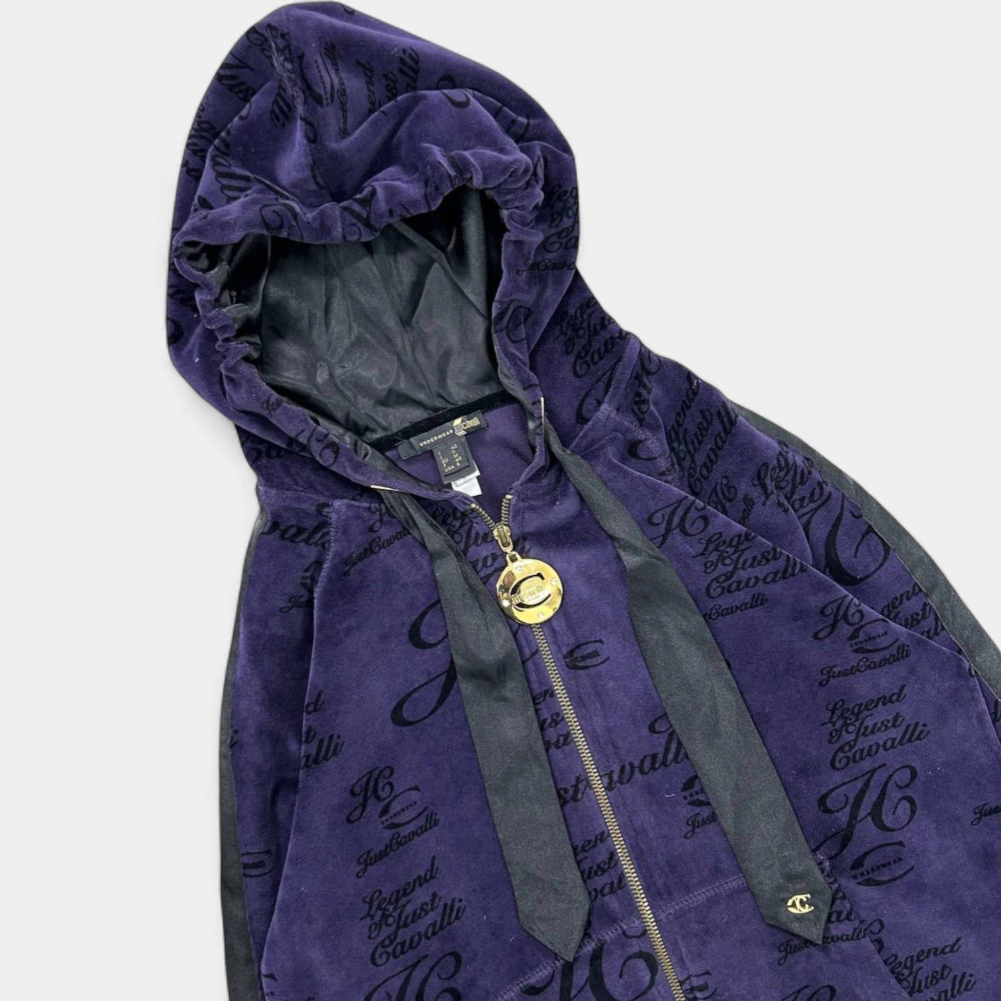 Roberto Cavalli Just Cavalli Purple Velour Two-Piece Set Size S / US 4 / IT 40 - 3 Thumbnail