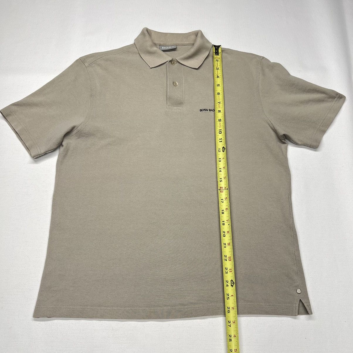 Hugo Boss Huge Boss Polo Beige Sport Embroidered Trooper Logo Y2K Size US L / EU 52-54 / 3 - 15 Thumbnail