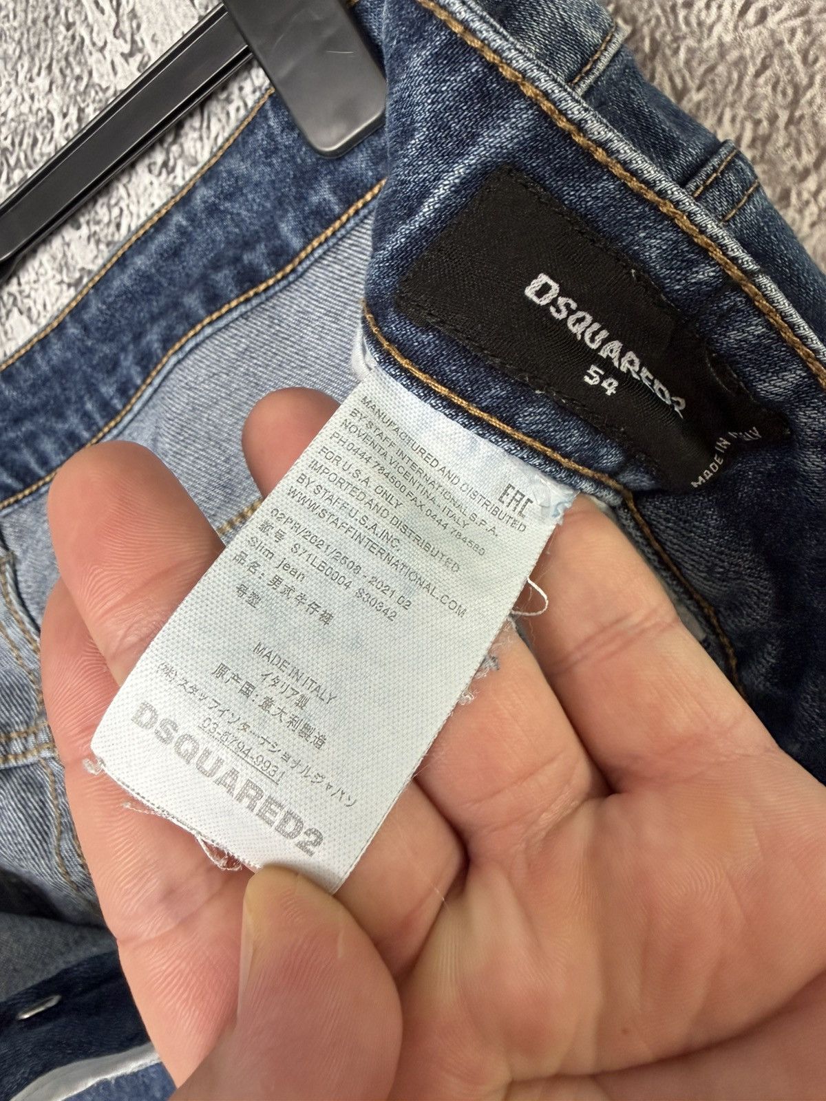 Dsquared2 Dsquared2 Distressed Denim Blue Slim Jeans Men’s Size 54 Size US 38 / EU 54 - 13 Thumbnail