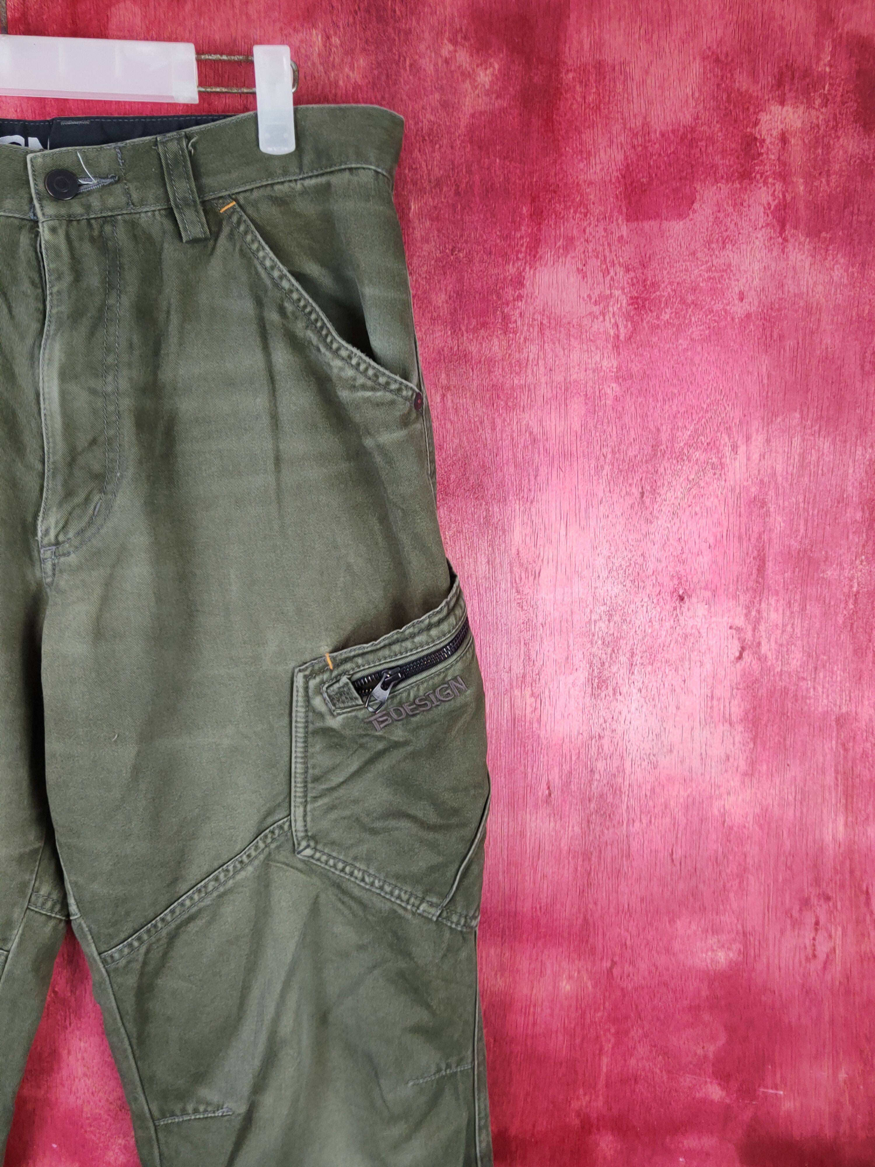 Japanese Brand TS Design Dark Olive Multipocket Tactical Cargo Pants #S1345 Size US 32 / EU 48 - 7 Thumbnail