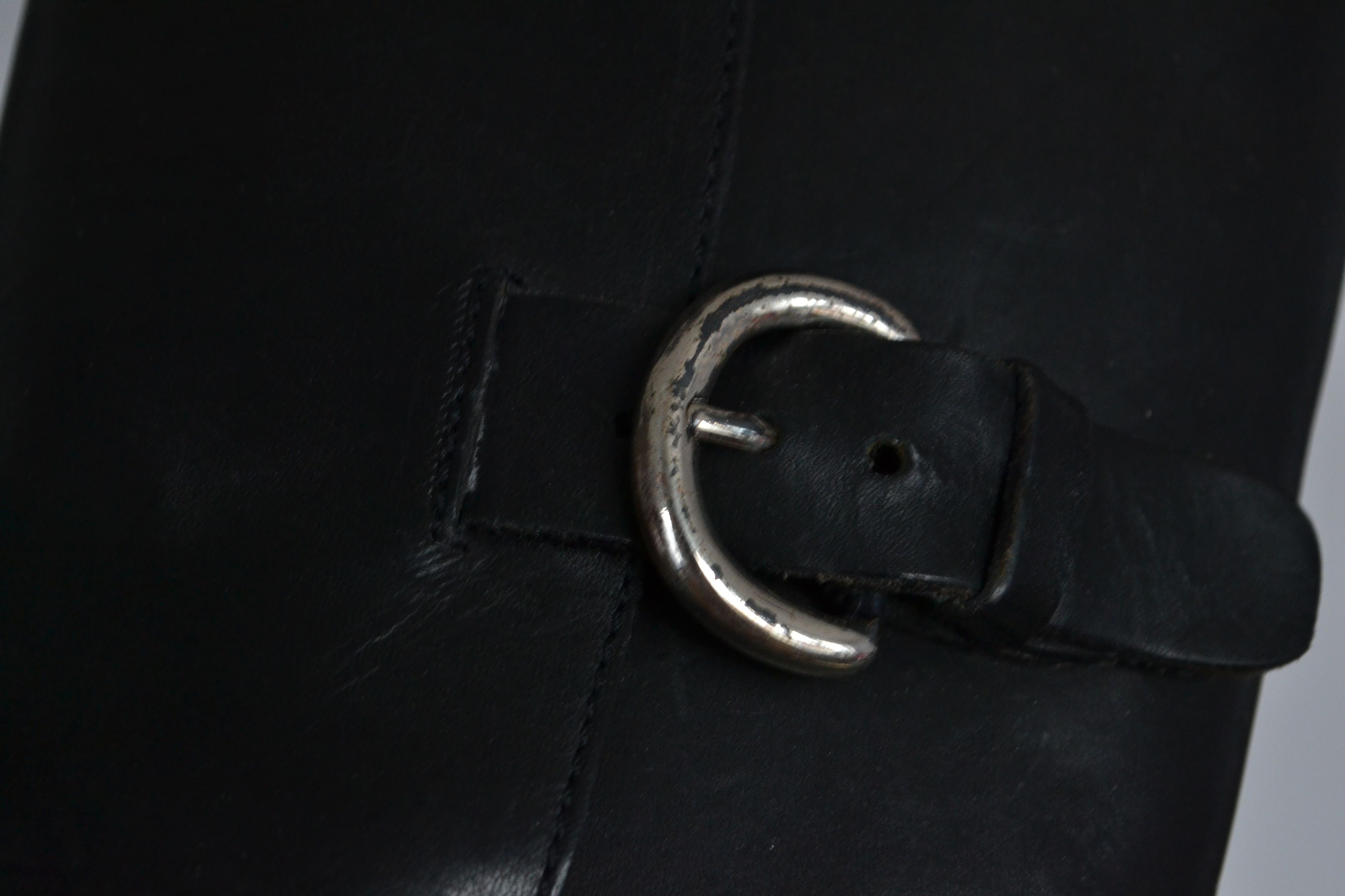 Miu Miu MIU MIU Boots Biker Tall Belt Leather Black Vintage PRADA Size US 8 / IT 38 - 16 Thumbnail