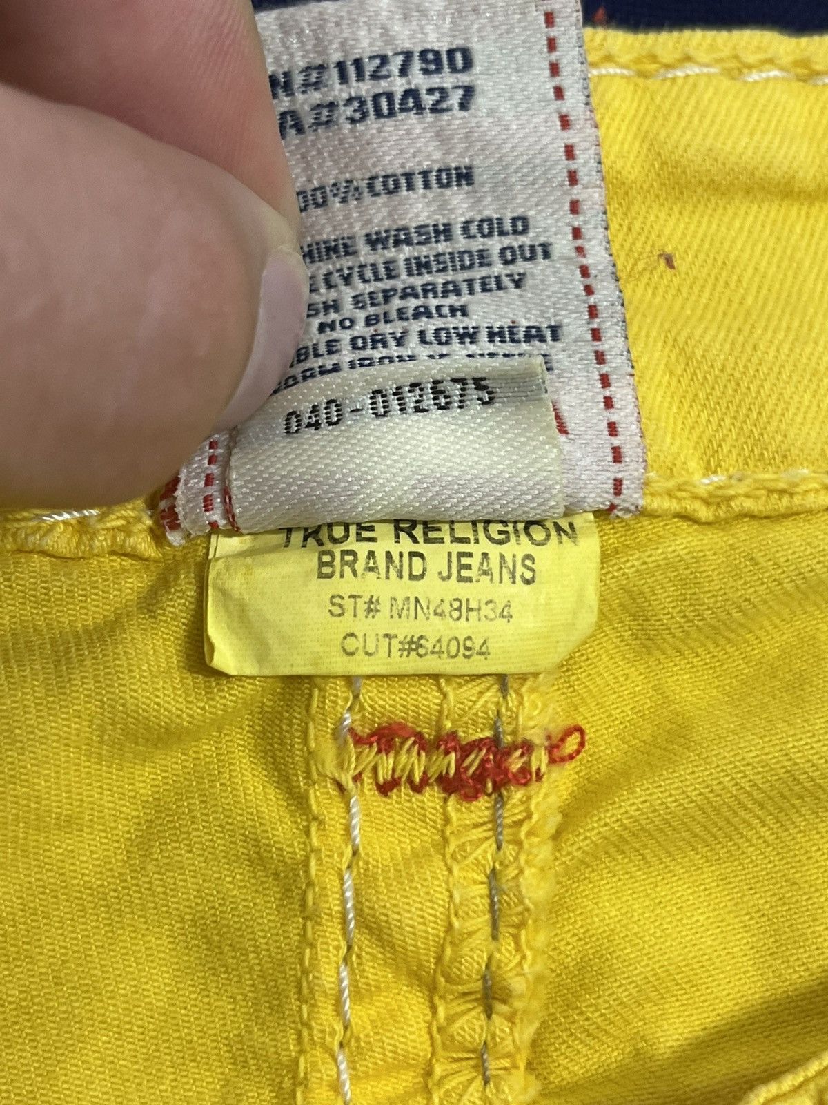 True Religion True Religion Yellow Y2K Jeans Size 29" - 9 Thumbnail