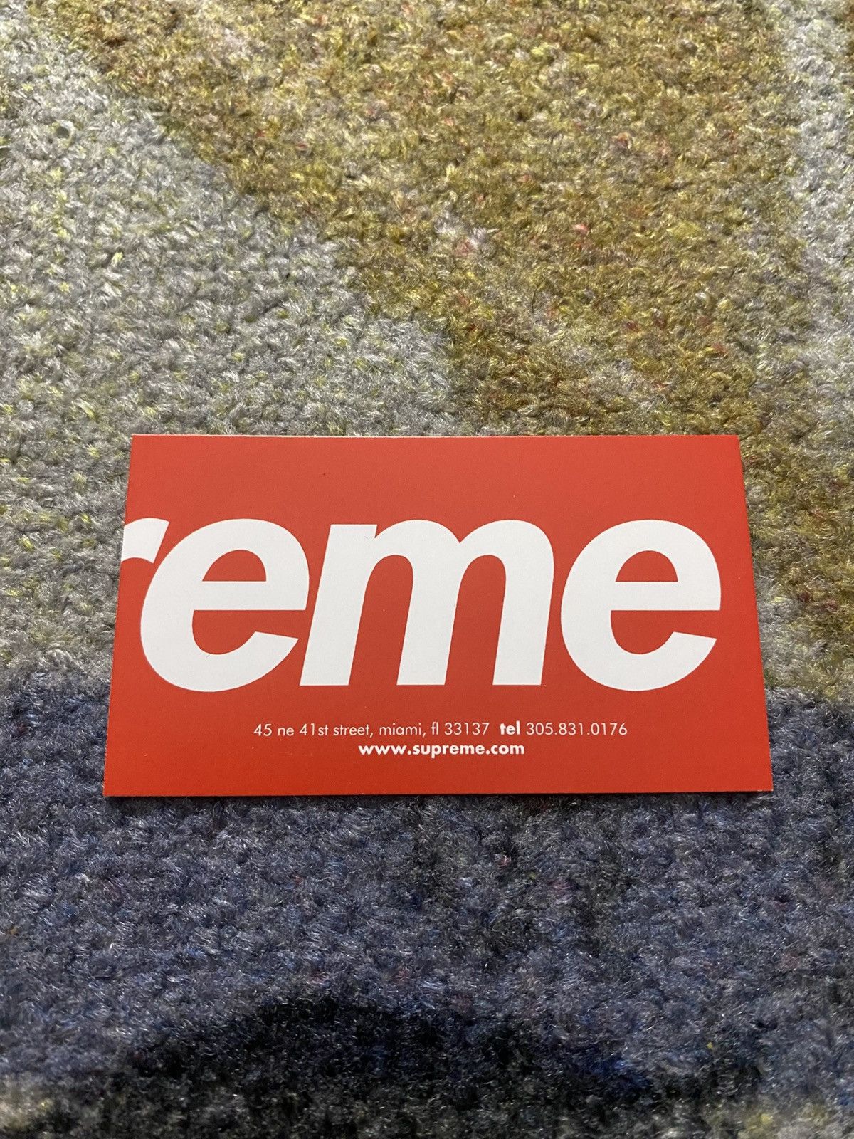 Supreme Supreme Miami Store Business Card Size ONE SIZE - 1 Thumbnail