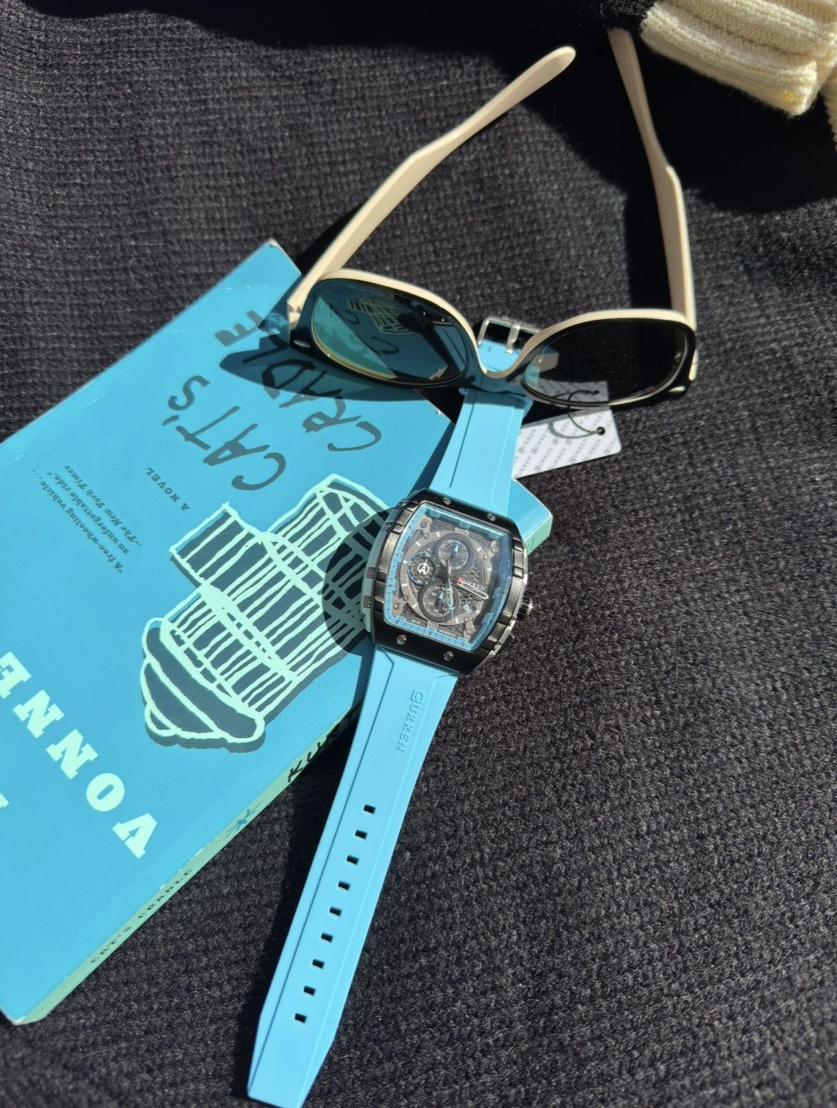 Curren Chronograph Sky Blue Men's Sport Wristwatch Quartz Brand New Size ONE SIZE - 3 Thumbnail