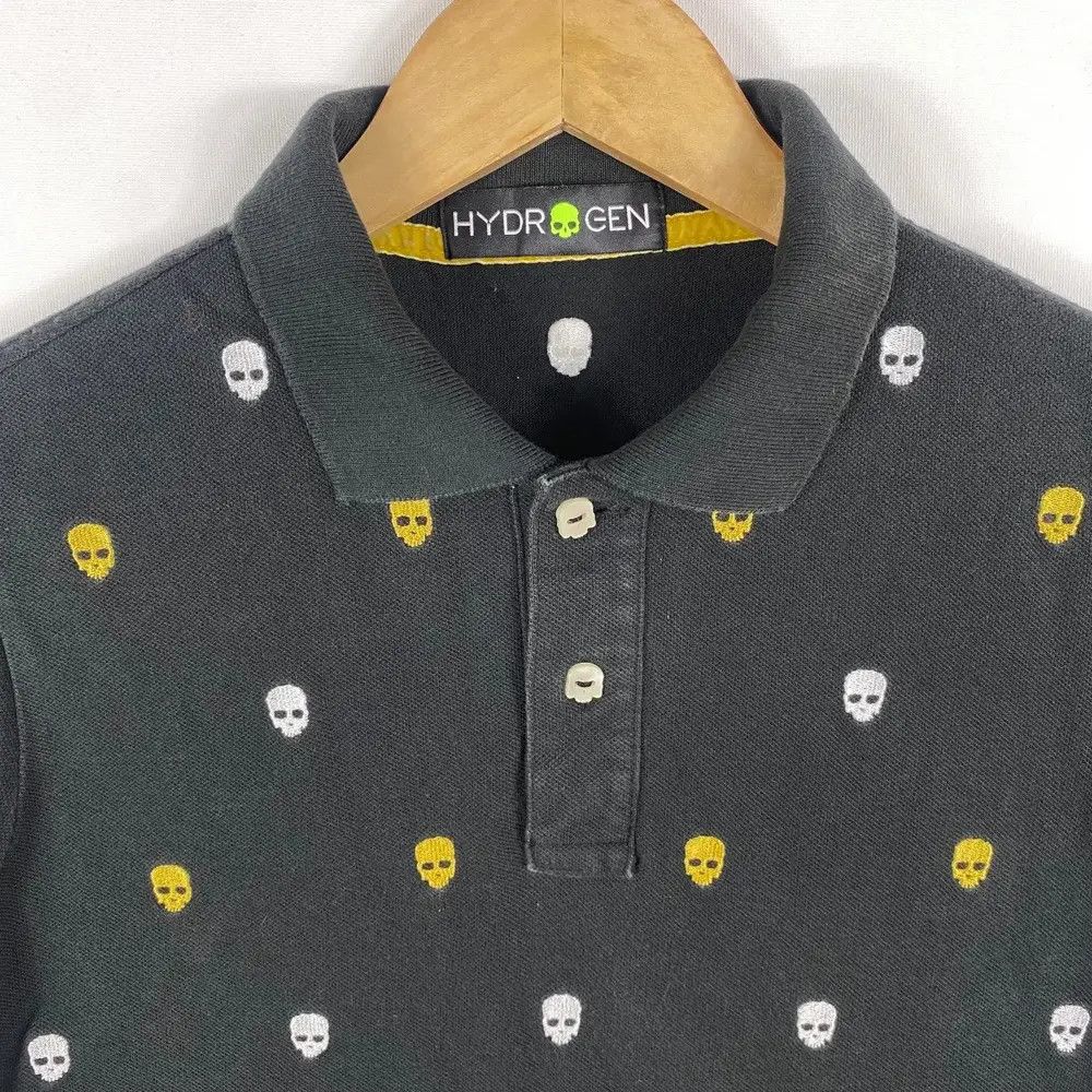 If Six Was Nine HYDROGEN Small Skulls Embroidery Full Print Polo Shirt Size US S / EU 44-46 / 1 - 2 Thumbnail