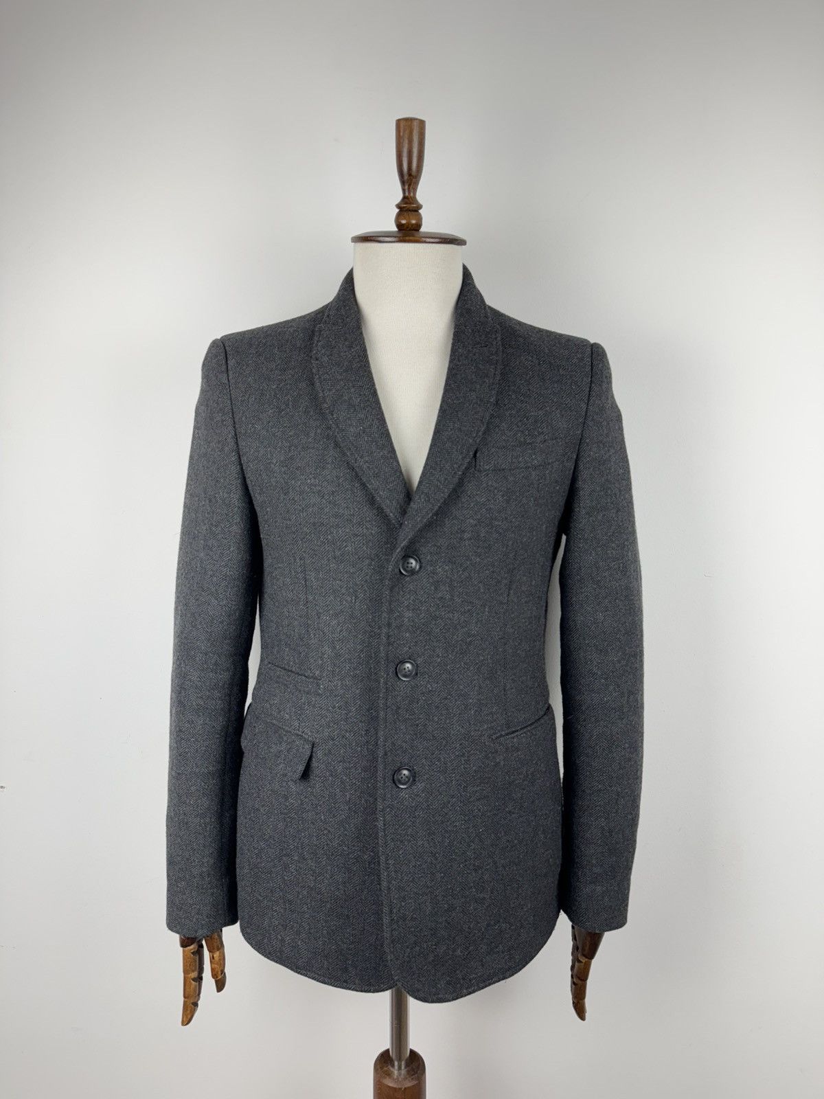 Superdry Men’s Supedry Supremacy Tough Tweed Jacket Gray Coat size L Size US L / EU 52-54 / 3 - 1 Thumbnail