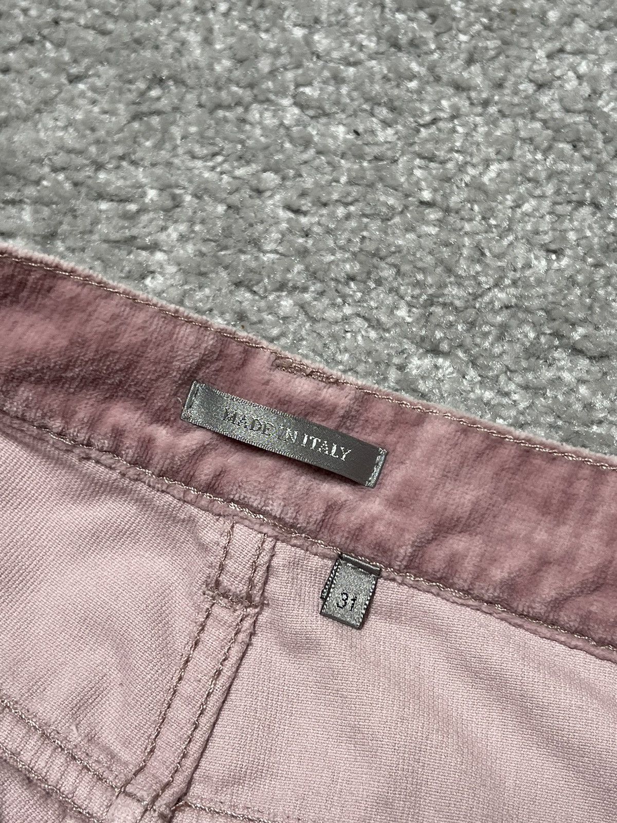 Dior SAMPLE Christian Dior Couture Velvet Pink Cropped Pants Size US 31 - 10 Thumbnail