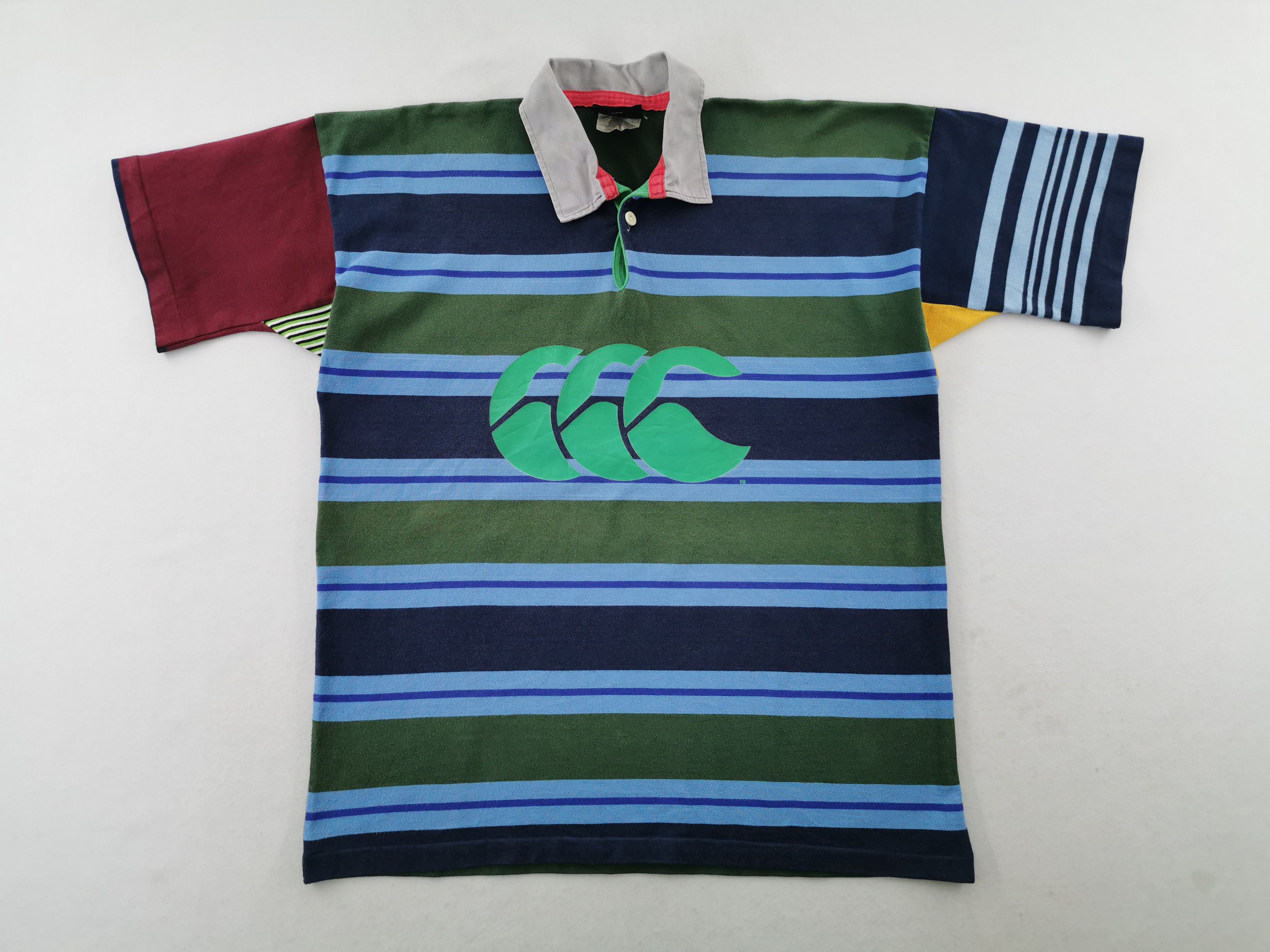 Canterbury of New Zealand Vintage 90s Canterbury Rugby Stripe Polo Shirt Size M Size US M / EU 48-50 / 2 - 3 Thumbnail