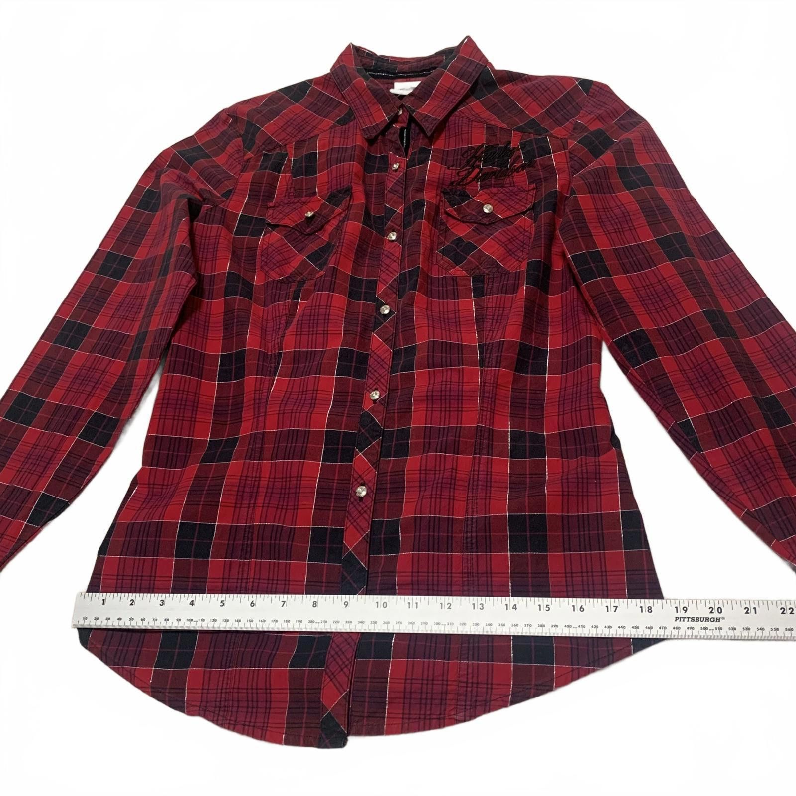 Harley Davidson Harley Davidson Red Plaid Flannel Shirt Corset Back L Size US L / EU 52-54 / 3 - 5 Thumbnail