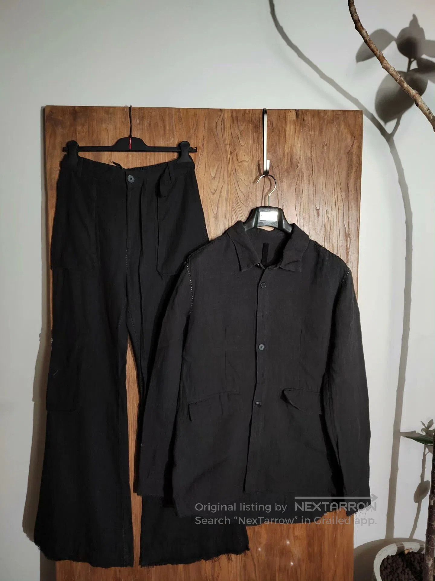 Japanese Brand Black Cargo Pants with Multiple Pockets. Size US 28 / EU 44 - 2 Thumbnail
