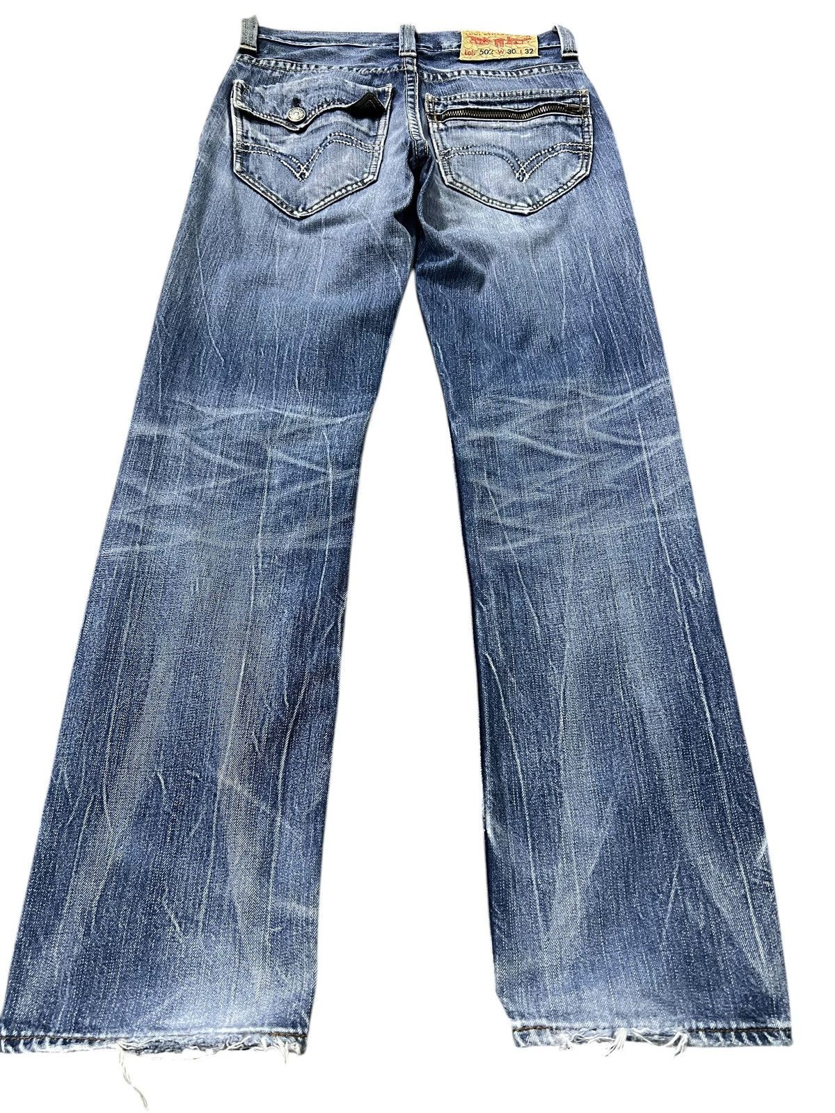 Levi's Vintage Levi’s 502 Distressed Faded Clawmark Jean Very Rare Size US 29 - 2 Thumbnail