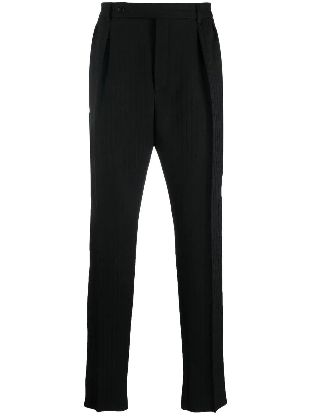 Saint Laurent Paris carrot-fit pants in pinstripe wool Size US 34 / EU 50 - 1 Thumbnail