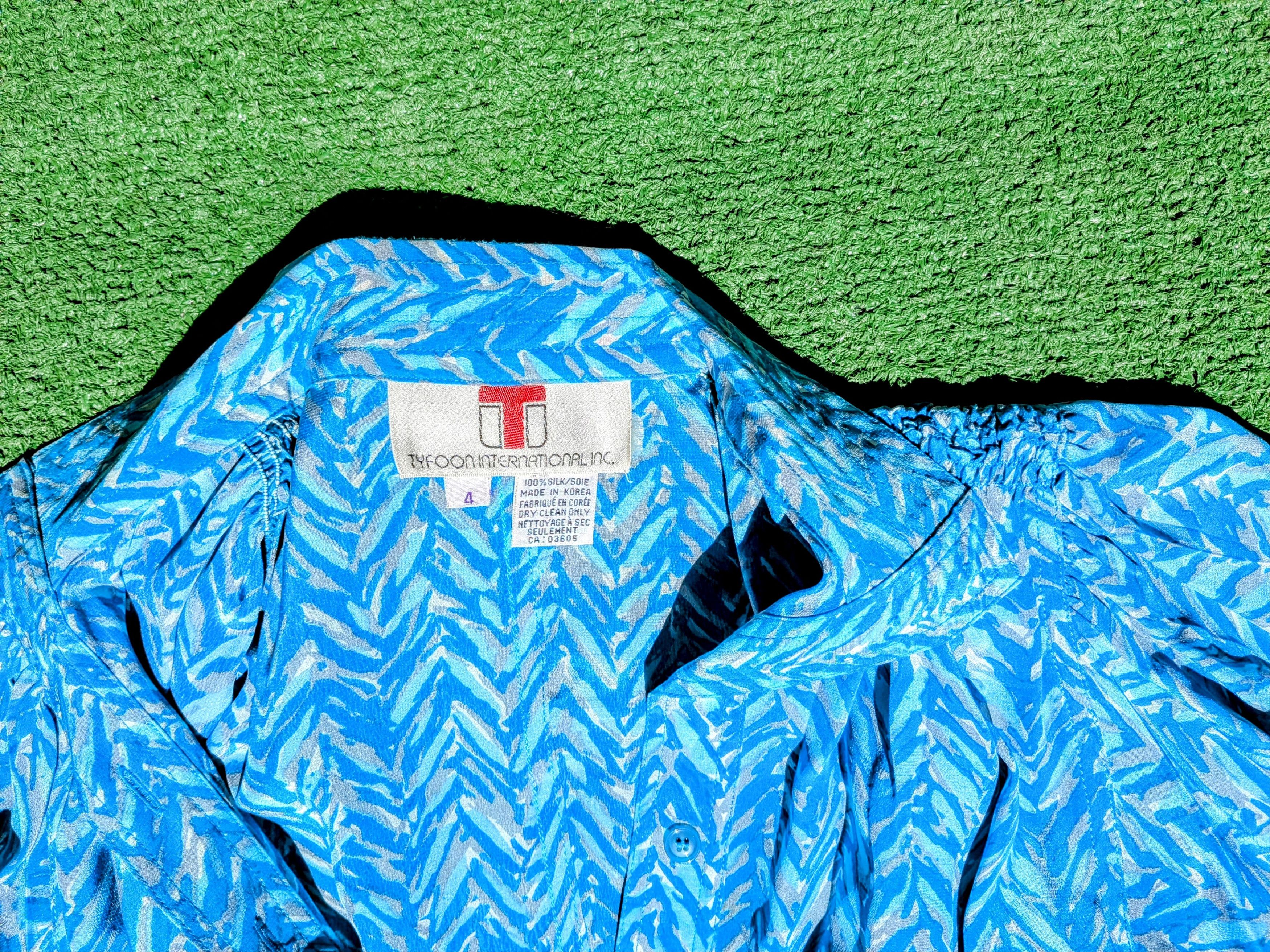 Vintage Tyfoon Int. Inc Chevron Petite Fit & Flare Blouson Dress EUC Size S / US 4 / IT 40 - 5 Thumbnail