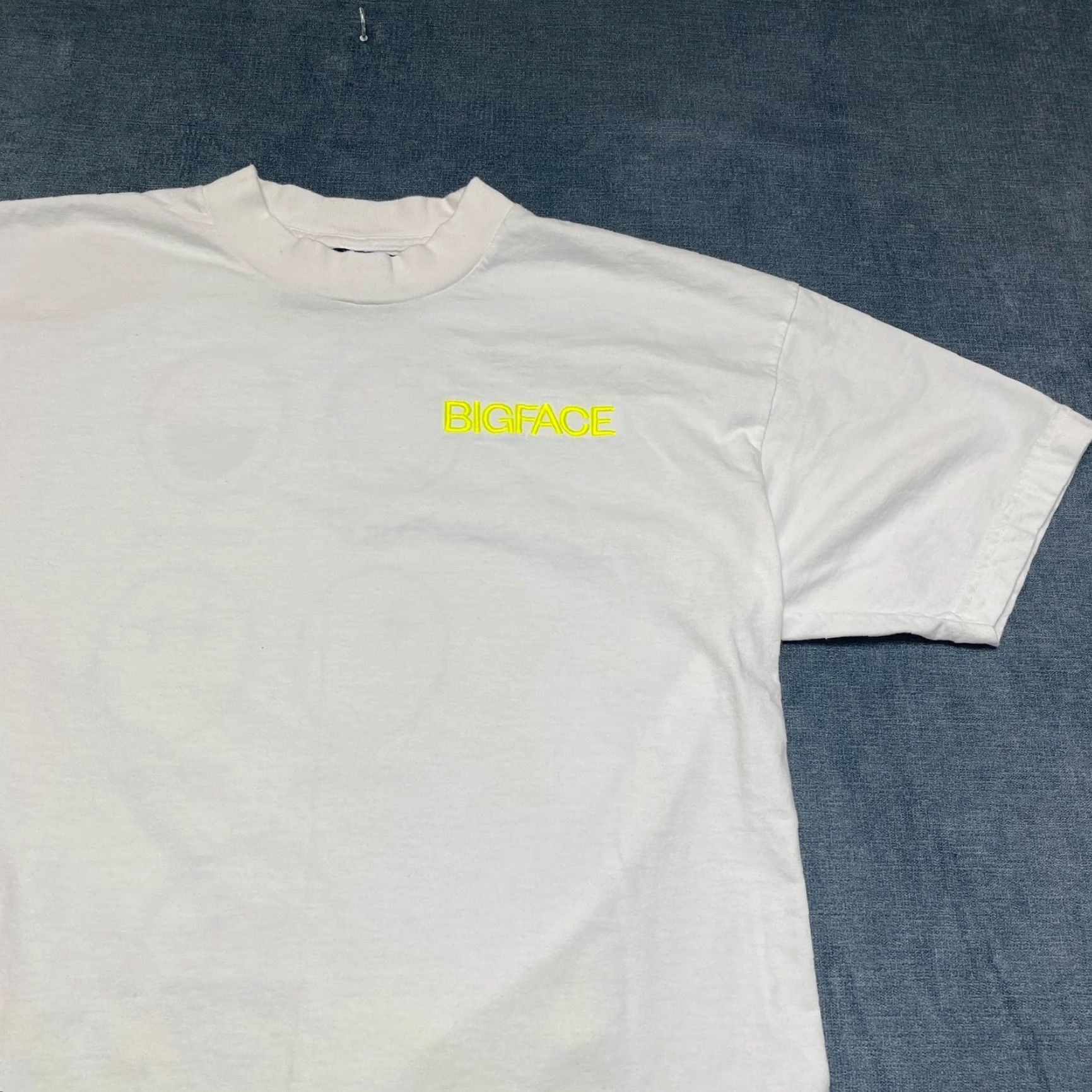 Vintage VINTAGE Bigface T Shirt Mens Large White Smile Coffee Dream Connect Icons Graphic Print Size US L / EU 52-54 / 3 - 5 Thumbnail