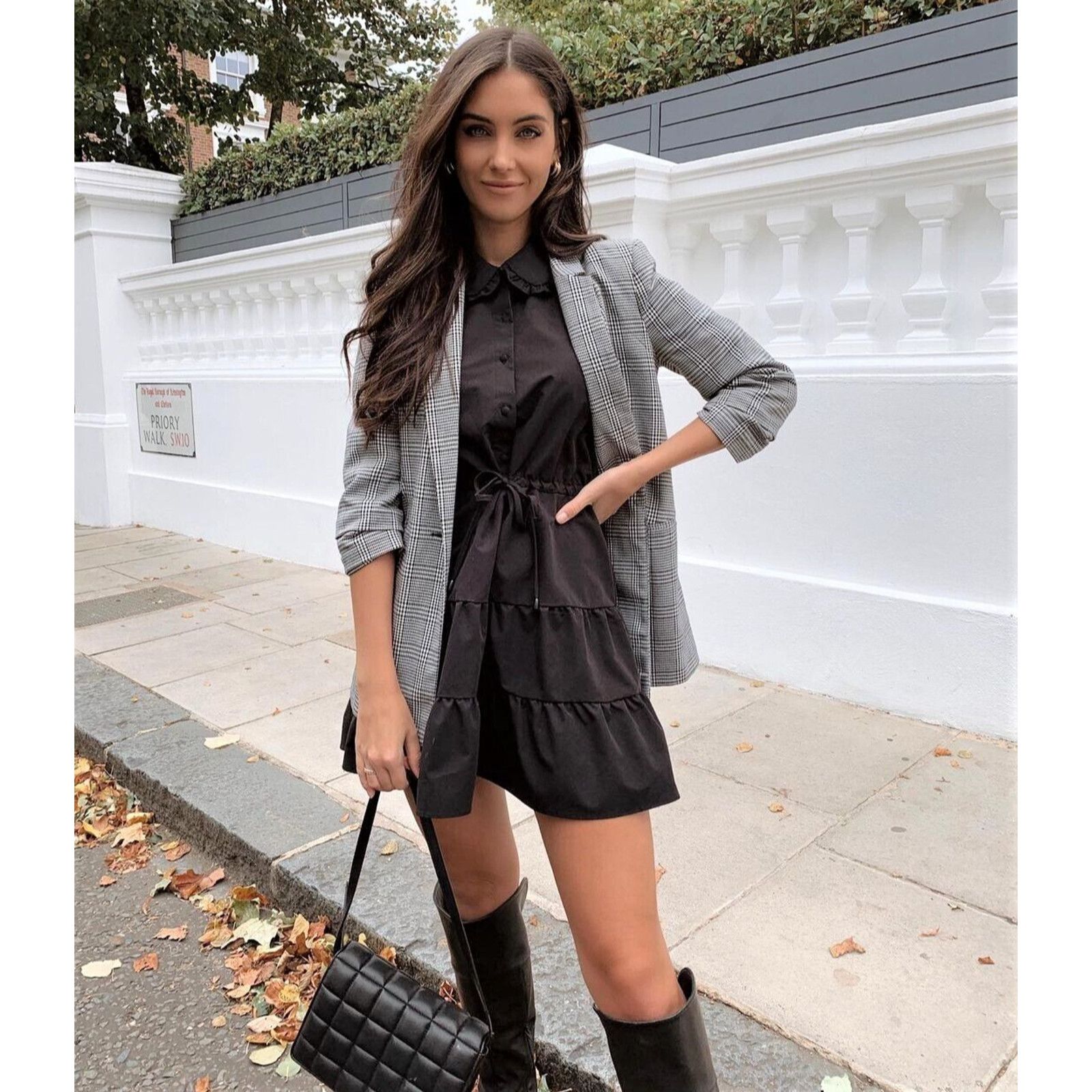 Zara ZARA Black Puff Sleeve Mini Dress NWT Size L / US 10 / IT 46 - 8 Thumbnail